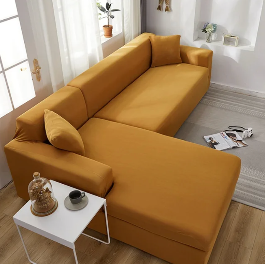 SofCove - Copridivano lavabile | prolunga la durata, idrorepellente, elastico - Cammello - cover elastic band Sofa Sofa cover Washable cover - Concept Palermo