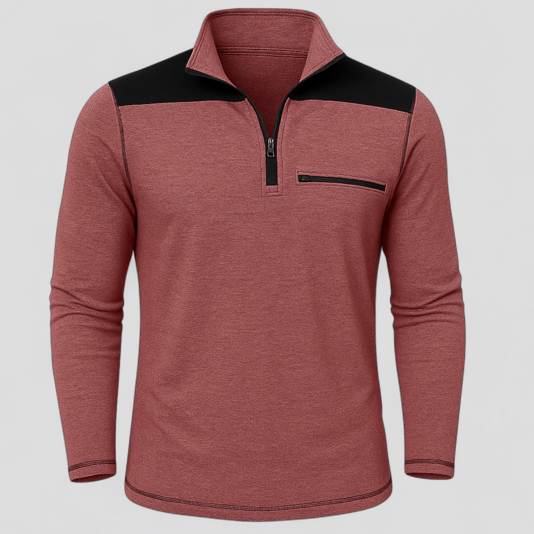 Celso | Giacca Invernale Uomo Con Collo Alto - Bordeaux - giacca collo alto giacca cotone giacca esterna giacca invernale giacca maniche lunghe giacca moda giacca poliestere giacca tattica giacca uomo giacca zip - Concept Palermo
