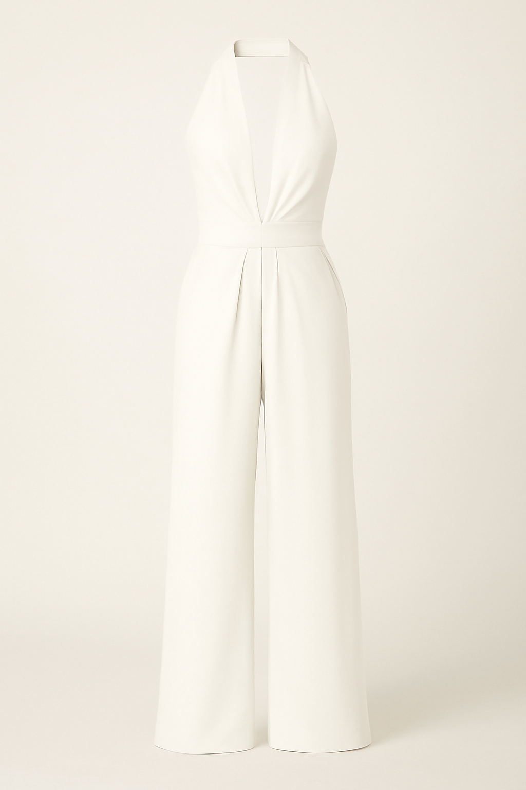 Sadie - Elegante salopette con scollo all'americana e tuta a gamba larga - Bianco - 12/28/2024 GOOD Summer/Jumpsuit - Concept Palermo