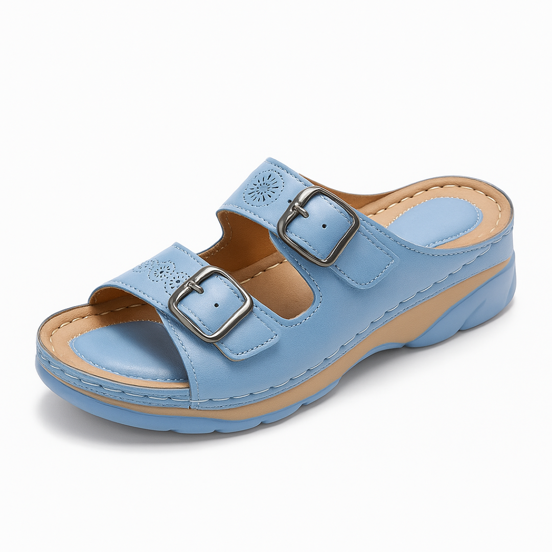 Nancy | Sandalo da donna con supporto – Regolabile ed elegante - Giallo - Accessoires Dames Schoenen - Concept Palermo