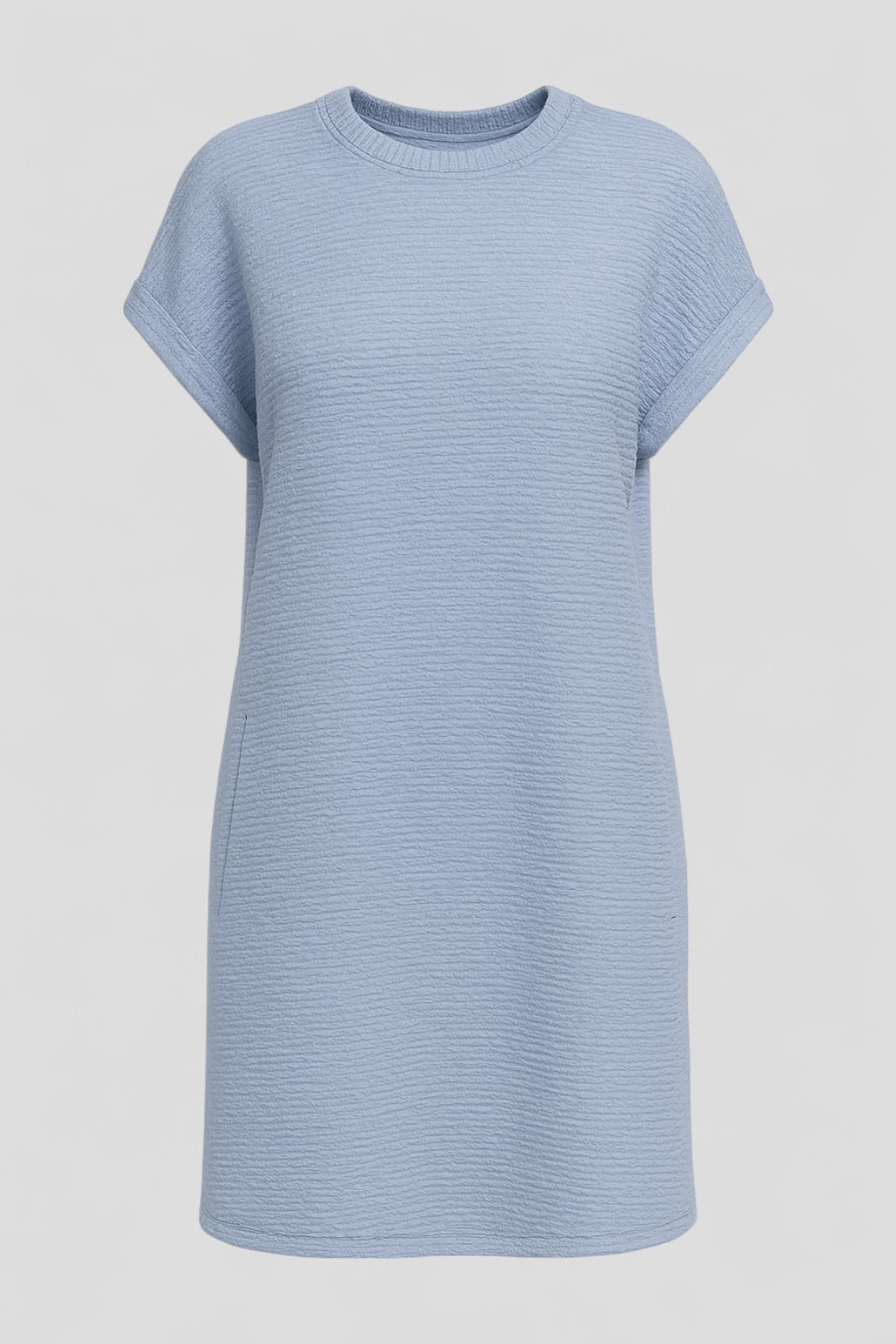 Siena | Abito Elegante Donna con Tasche e Collo Rotondo - Blu chiaro - abbigliamento donna abito con tasche abito elegante abito versatile design confortevole fashion 2025 look casual maniche corte robe chic stile raffinato - Concept Palermo