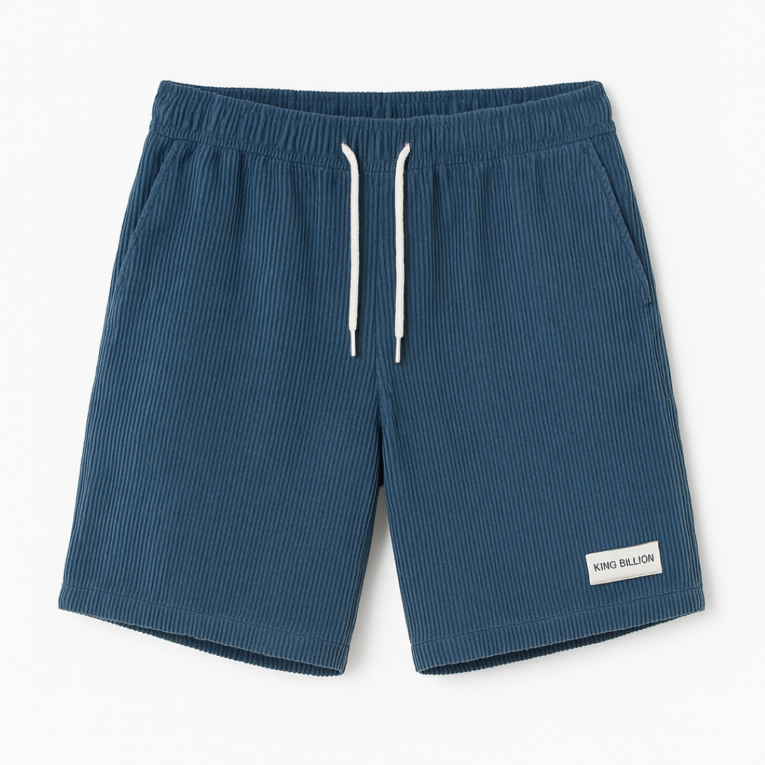 Soren | Pantaloncini in velluto a coste – Stile robusto, vestibilità comoda - Blu - short shorts for men - Concept Palermo