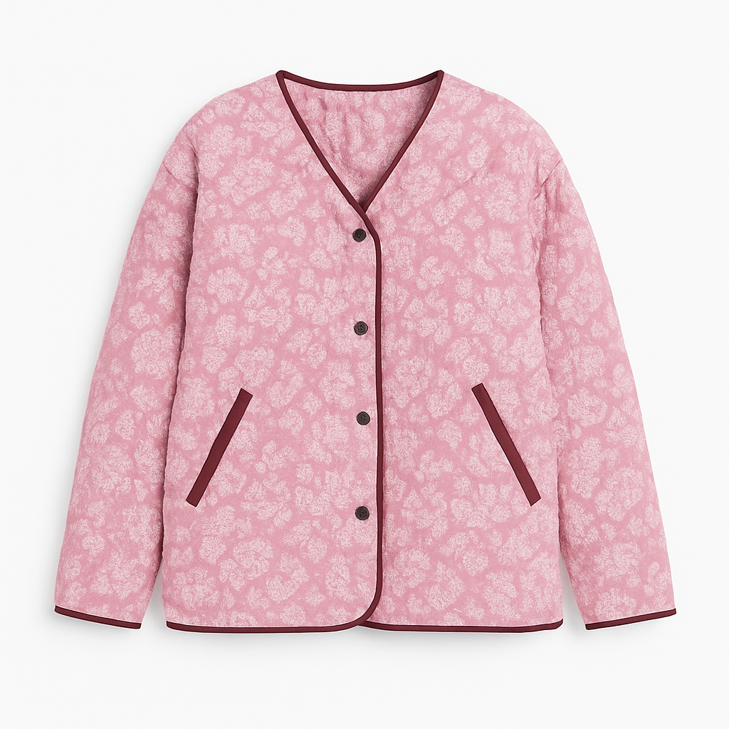 Heidi | Giacca trapuntata con motivo floreale - Comfort con un tocco vintage - Rosa - Denim Jackets Over-Index SC - Clothing Women Spring Women - Concept Palermo