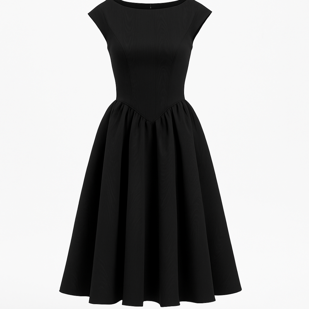 Valentina – Elegante abito midi nero con schiena scoperta - Nera - Bestsellers Dames Jurken Kleding - Concept Palermo