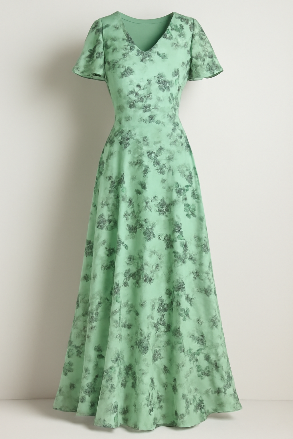 Mariana | Lussuoso abito coprente la pancia - Elegante abito midi floreale con silhouette fluida - Verde - casual dresses DRESS Dresses female dress Maxi Dresses - Concept Palermo