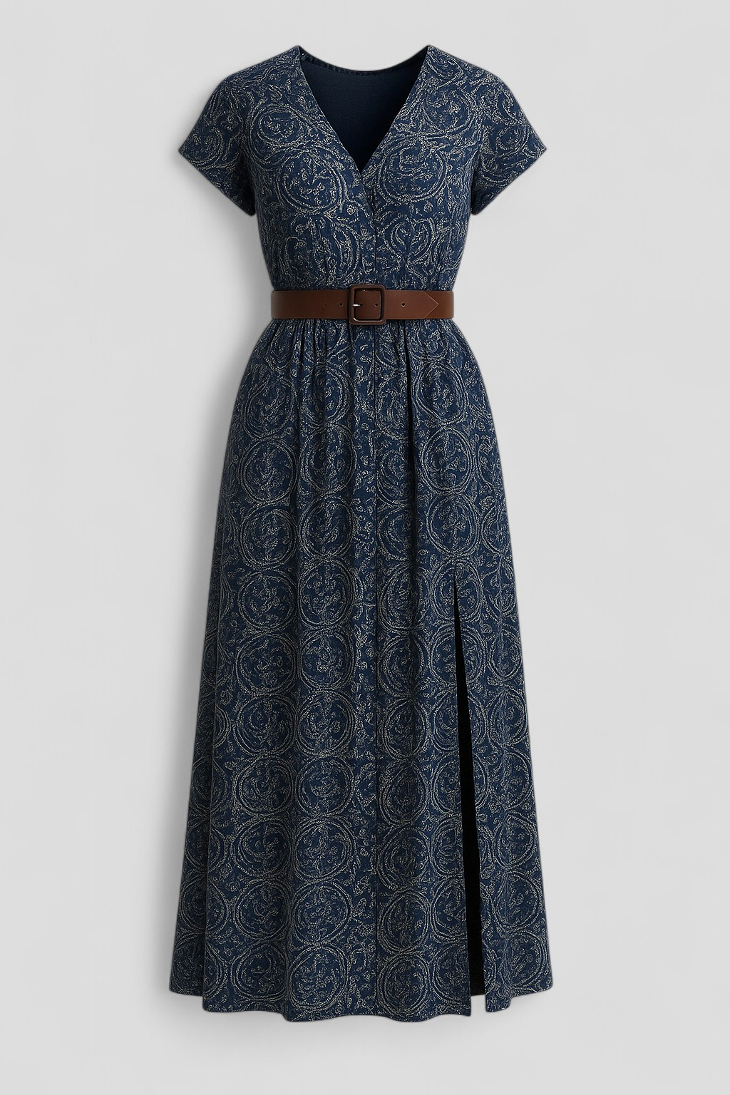 Nelle | Abito Lungo Elegante Estivo Femminile - Blu - abito con cintura elastica abito fluido femminile abito ideale per eventi estivi abito leggero e traspirante abito lungo estivo dress comfortevole fashion estate 2023 stile bohémien estivo vestito bohémien vestito senza maniche - Concept Palermo