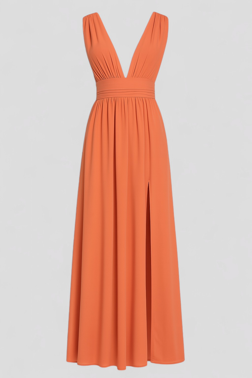 Adelina | Abito Elegante per Donna - Arancione bruciato - abbigliamento di alta qualità abbigliamento formale abiti eleganti abito da sera abito lungo moda donna rochie da cerimonia stile e comfort vestiti per eventi speciali vestito sofisticato - Concept Palermo