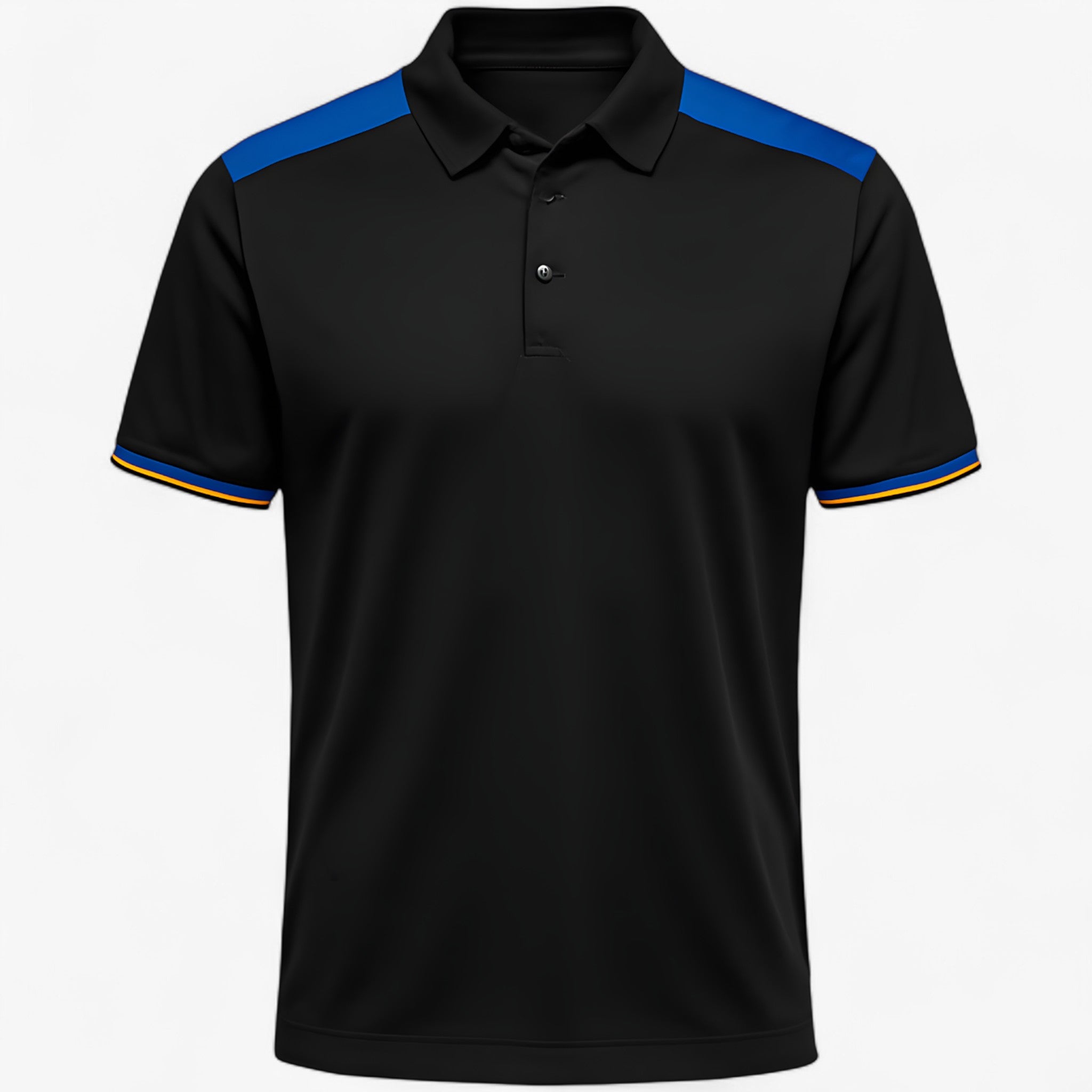 Theo | Polo casual da uomo - Design sportivo con spalle a contrasto - Nero - cotton polo shirt men's polo men's polo shirt Shirts und Polos - Concept Palermo