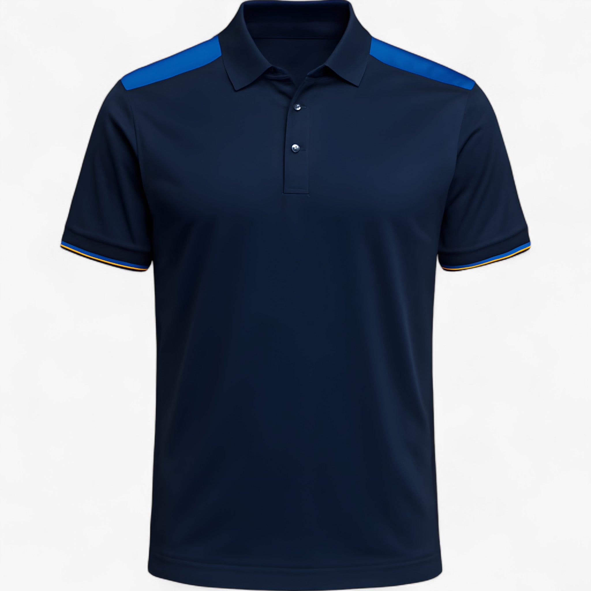 Theo | Polo casual da uomo - Design sportivo con spalle a contrasto - Blu Navy - cotton polo shirt men's polo men's polo shirt Shirts und Polos - Concept Palermo