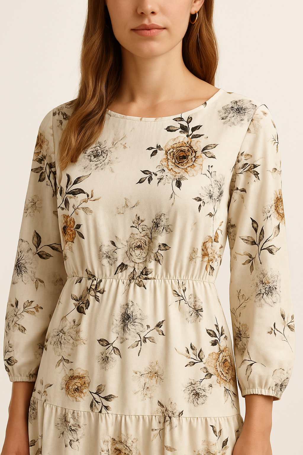 Thalia | Abito lungo floreale con maniche lunghe – Eleganza semplice per ogni occasione - - casual dresses DRESS Dresses female dress Maxi Dresses - Concept Palermo