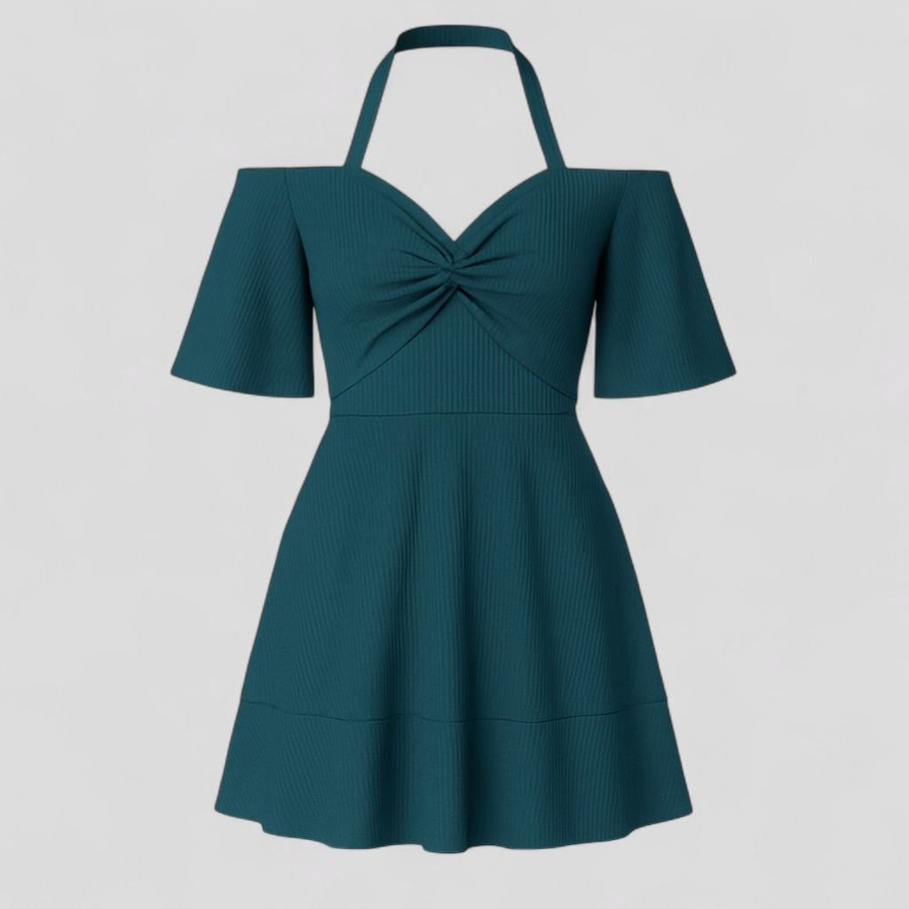 Noemi | Costume Intero Donna Elegante Maniche Lunghe - Verde - bikini elegante per curvy costume con gonna costume da bagno con maniche lunghe costume da bagno elegante costume da bagno per piscina costume da bagno traspirante costume intero costume taglie forti moda mare plus size swimsuit oversized - Concept Palermo