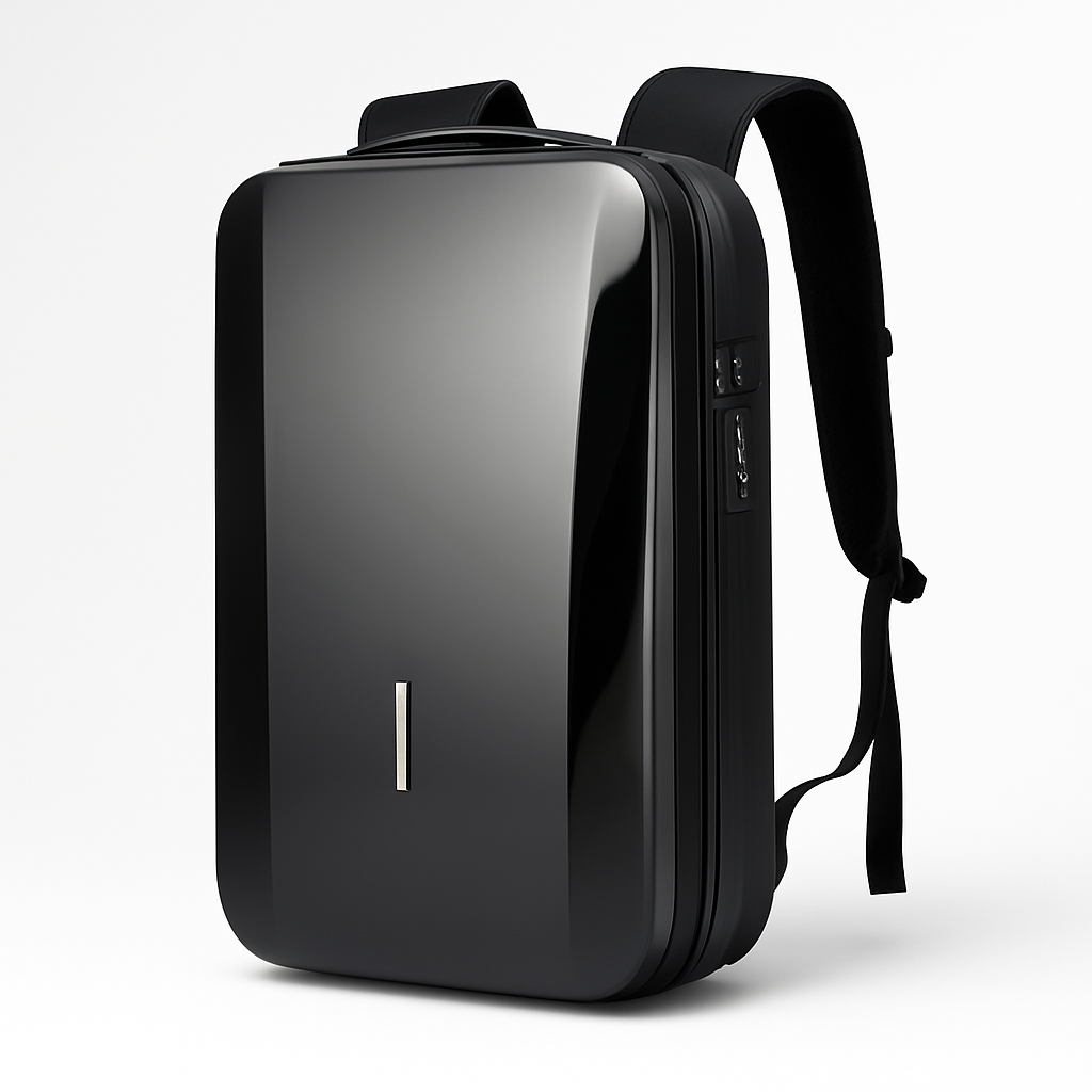 Renzo | Zaino antifurto in ABS con lucchetto integrato - Nero - Backpacks - Concept Palermo