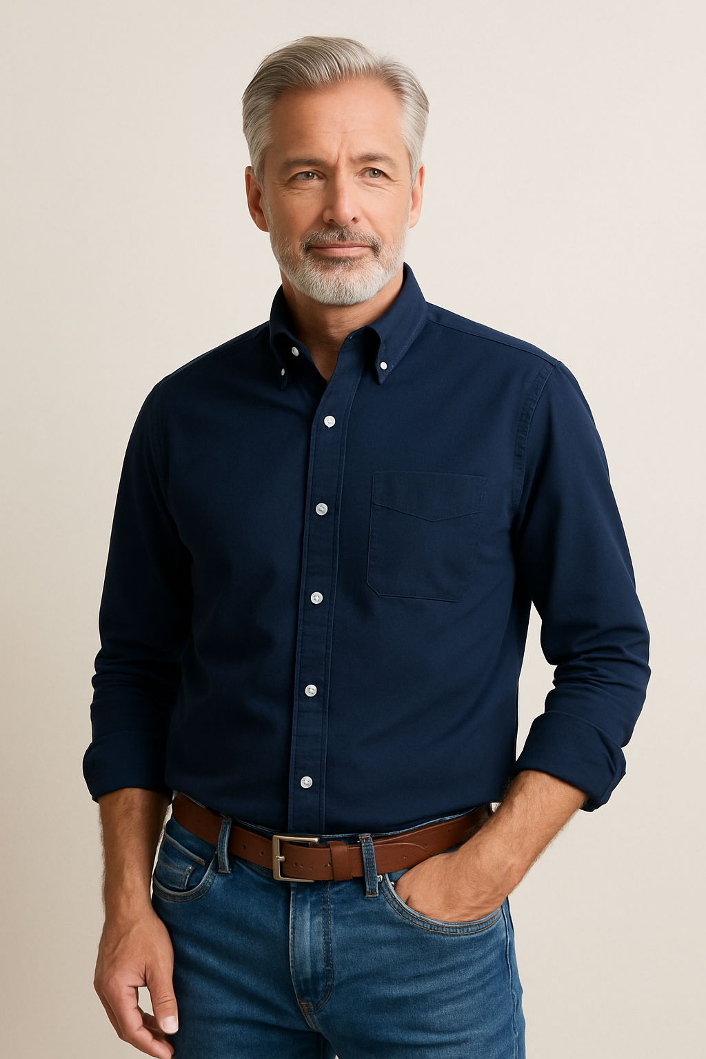 Ronald | Camicia classica in cotone a maniche lunghe – Stile senza tempo in diversi colori - - men's polo men's polo shirt Shirts und Polos - Concept Palermo
