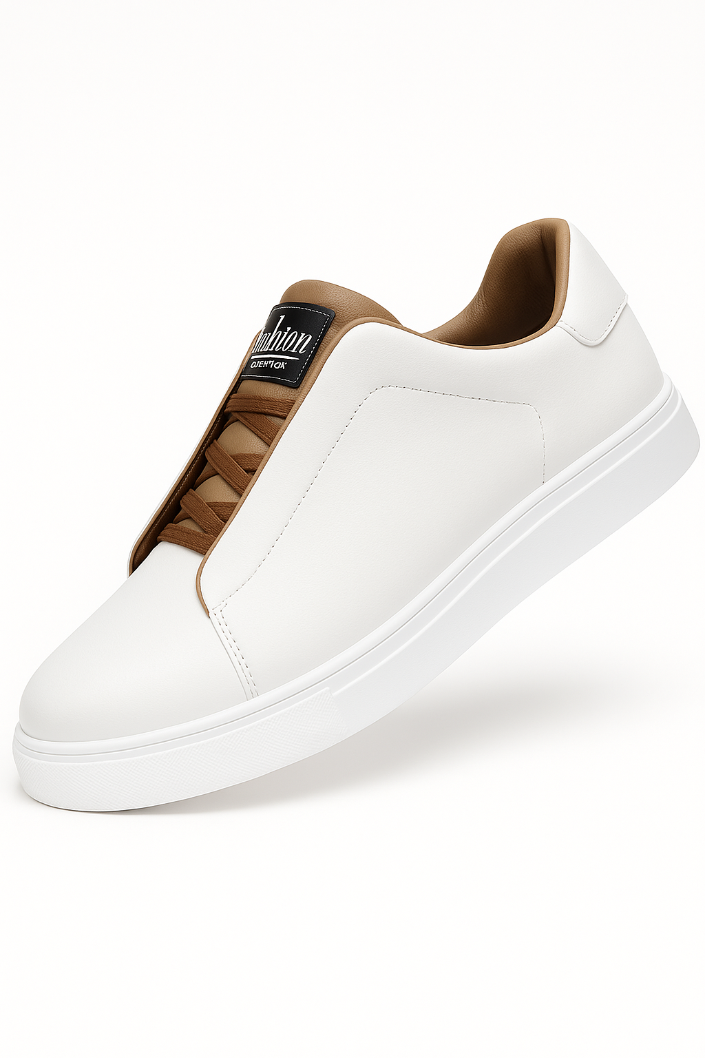 Vonni | Sneaker Uomo Slip-On con Elastici – Eleganza Minimal in 3 Colori - Bianco - Men's Shoes Shoes men - Concept Palermo