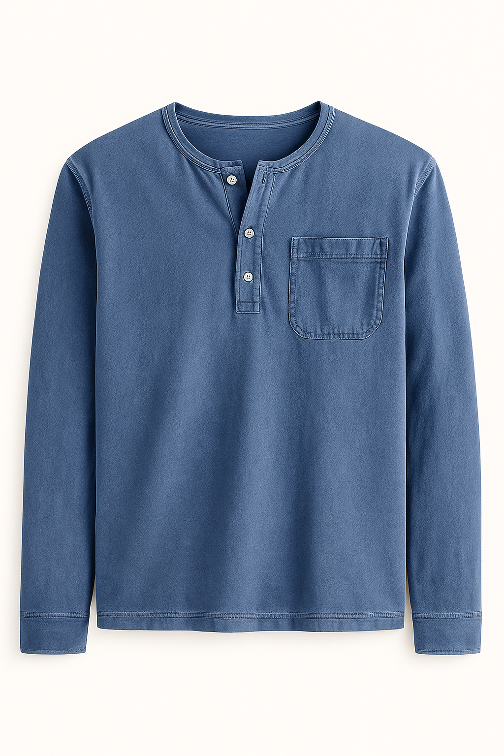 Roman | Maglia Henley Uomo a Maniche Lunghe – Stile Casual con Tasche e Colori Versatili - Blu - men's polo men's polo shirt Shirts und Polos - Concept Palermo