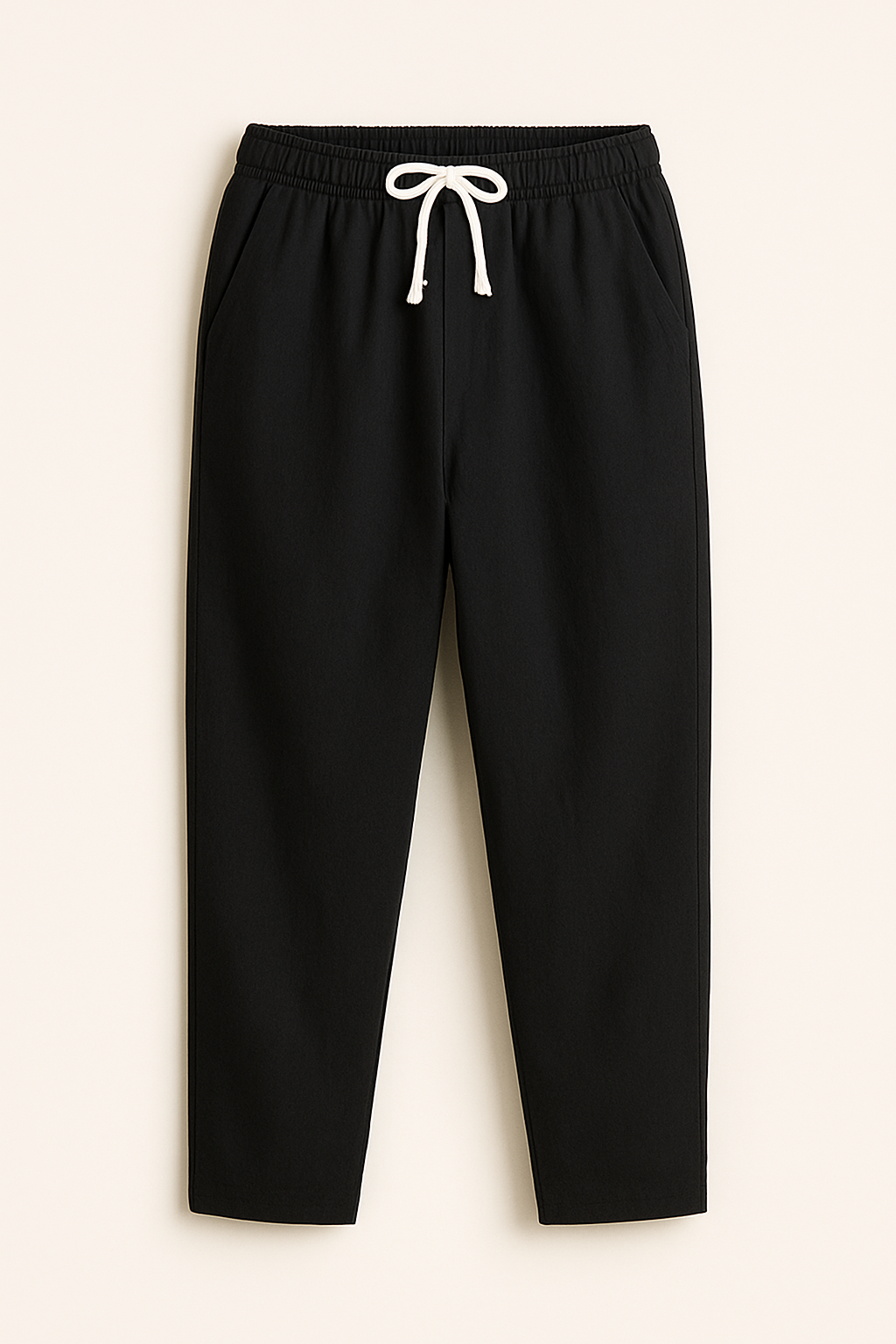 Nico | Pantaloni in lino – Vestibilità morbida, vestibilità aderente - Nero - linen pants men's summer pants pants pants for men - Concept Palermo