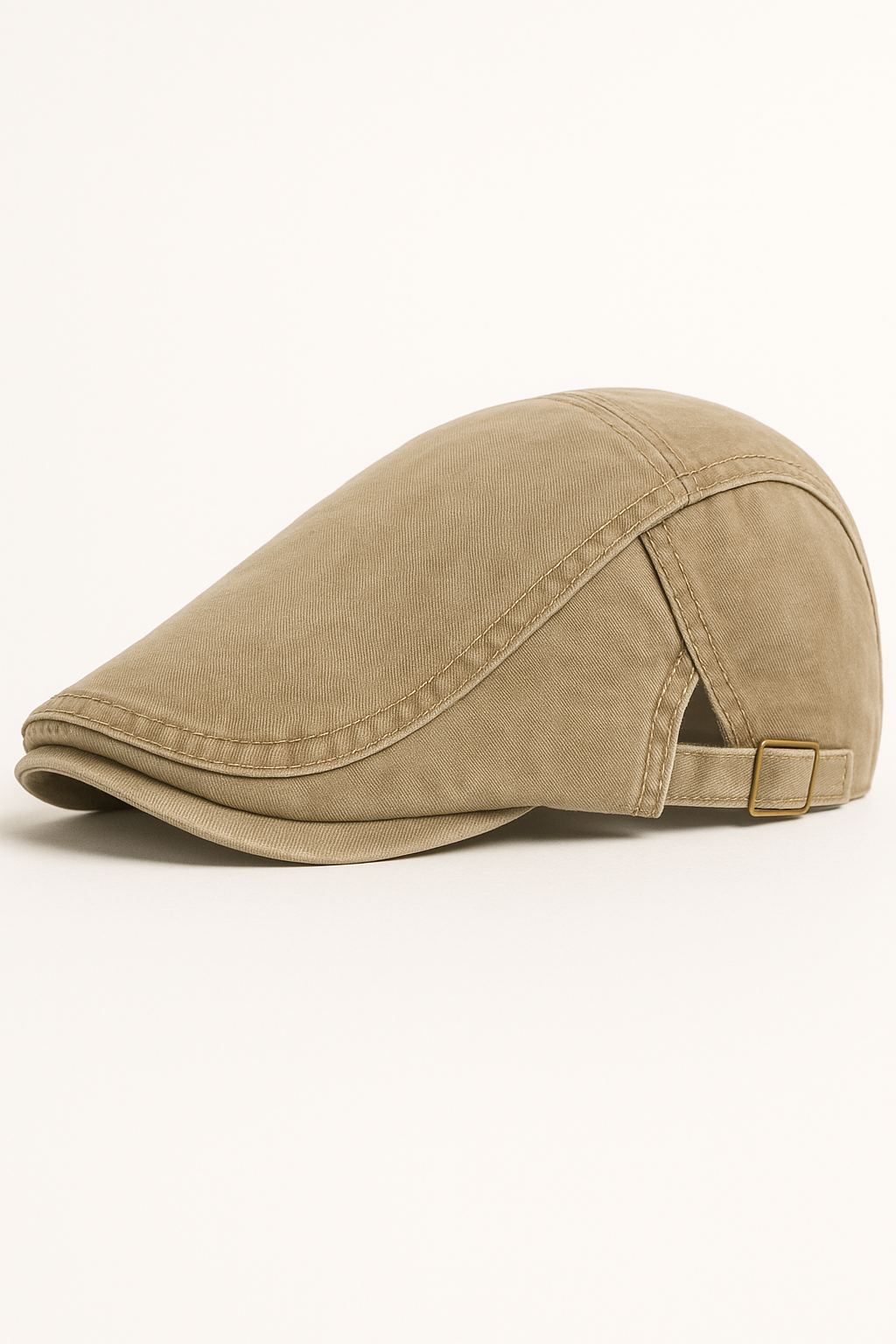 Jacob | Classico berretto piatto in cotone lavato, regolabile, stile vintage, da giornalaio - Cachi - hat hats Mens hat summer hat sun hat Sun Hats - Concept Palermo