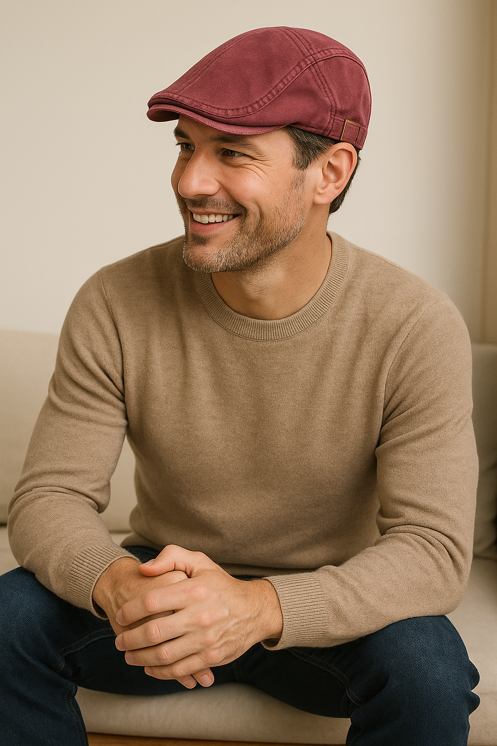 Jacob | Classico berretto piatto in cotone lavato, regolabile, stile vintage, da giornalaio - - hat hats Mens hat summer hat sun hat Sun Hats - Concept Palermo