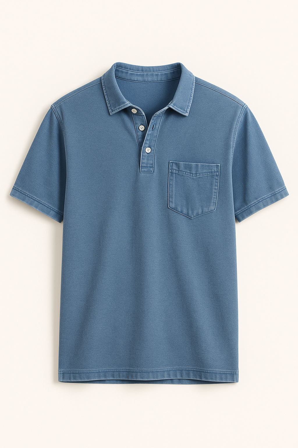 Samuel | Polo da uomo tinta in capo con taschino sul petto - Blu - men's polo men's polo shirt Shirts und Polos - Concept Palermo