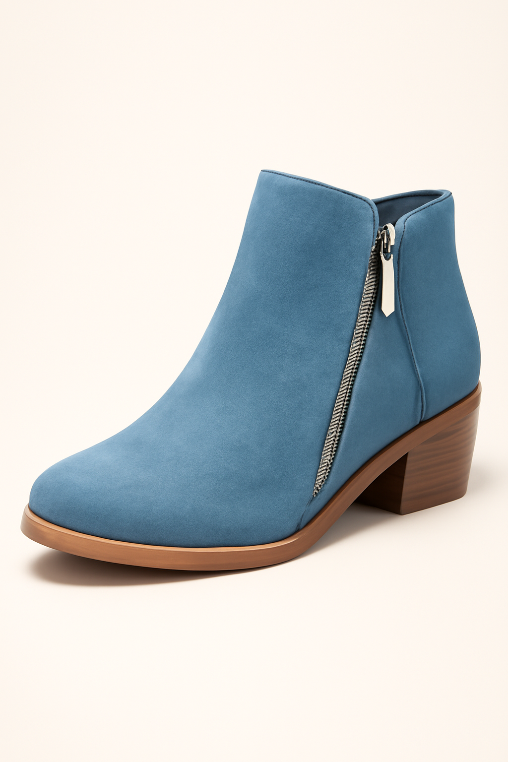 Bridget | Eleganti stivaletti in pelle scamosciata con dettaglio cerniera - Blu - BOOTS Boots & Shoes - Concept Palermo
