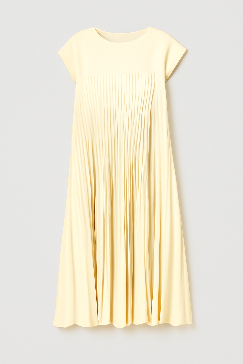 Vera | Abito lungo plissettato – Elegante e fluido con un tocco femminile - Beige - Dames DRESS female dress Jurk - Concept Palermo