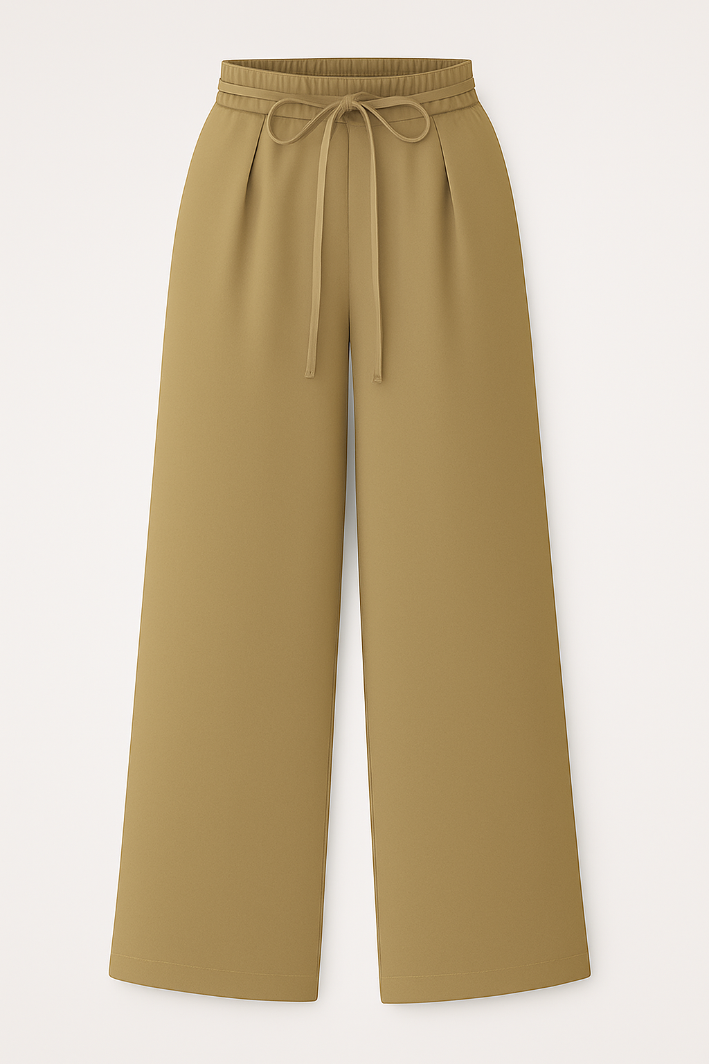 Luna | Pantaloni palazzo a vita alta con lacci – Eleganza e comodità - Beige - suits and pants - Concept Palermo