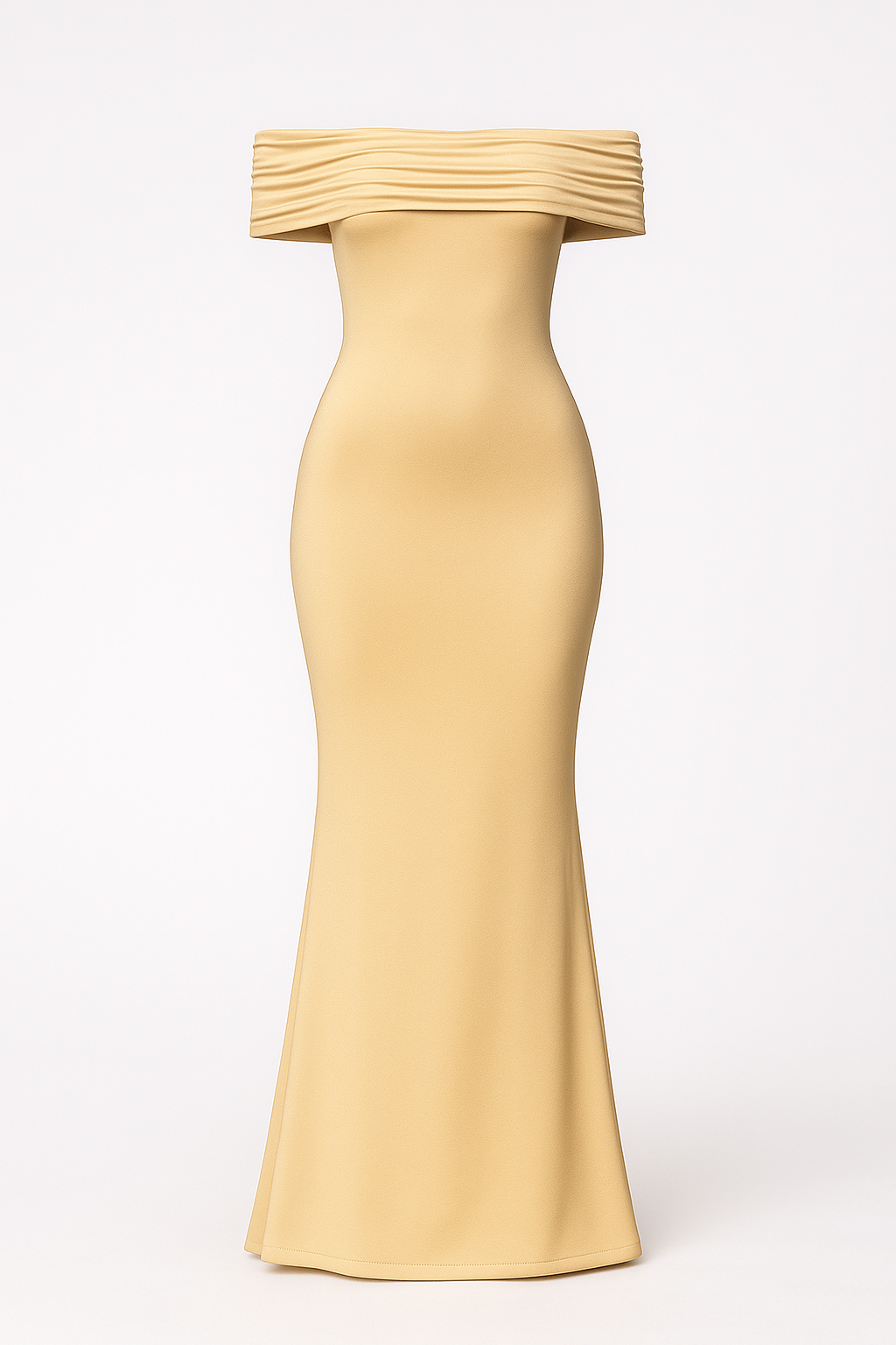Livia | Elegante abito lungo con spalle scoperte e schiena scoperta - Gialla - Dresses female dress - Concept Palermo