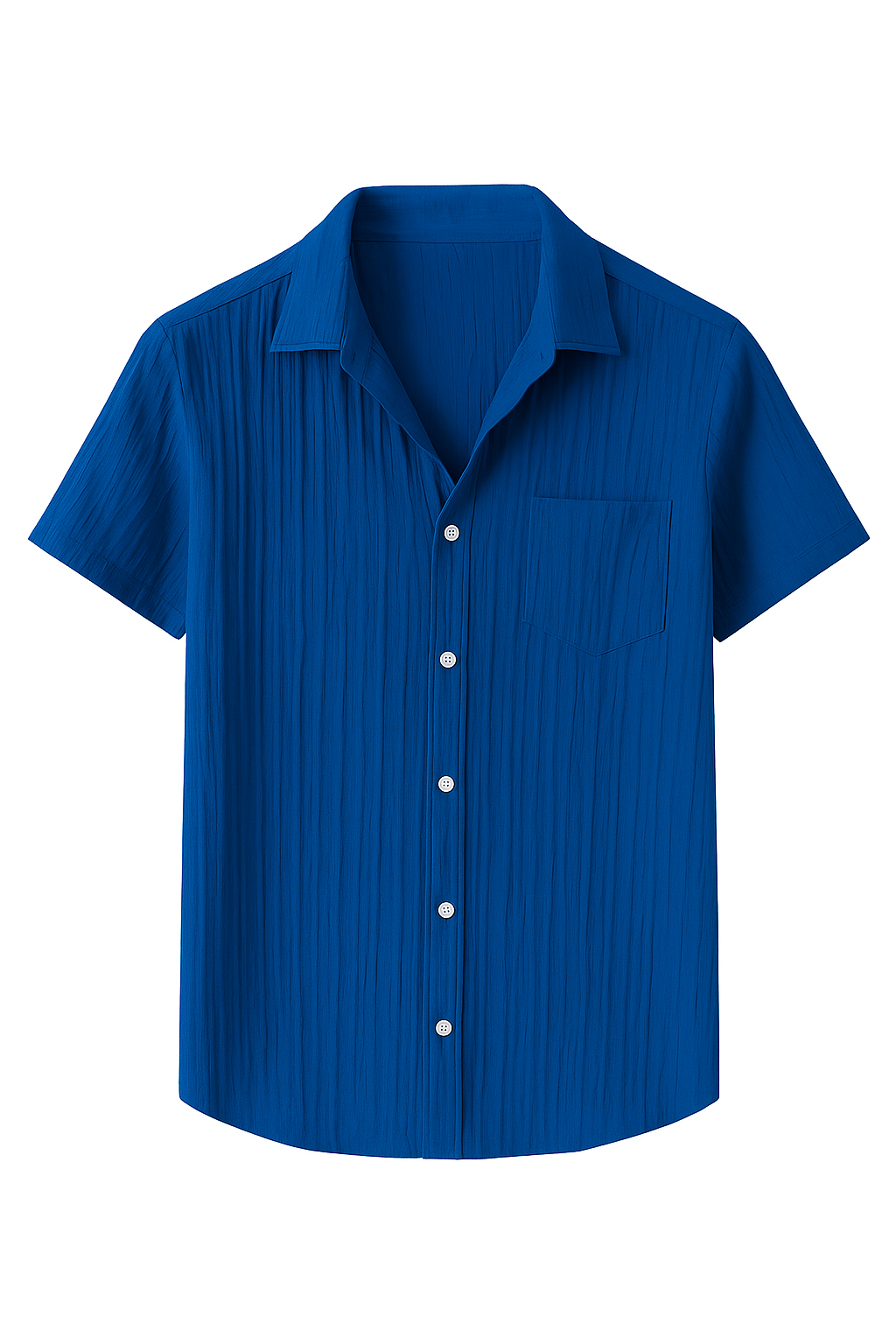 Marco | Camicia Estiva a Coste con Colletto Aperto - Blu reale - men's polo men's polo shirt polo shirts & polos - Concept Palermo