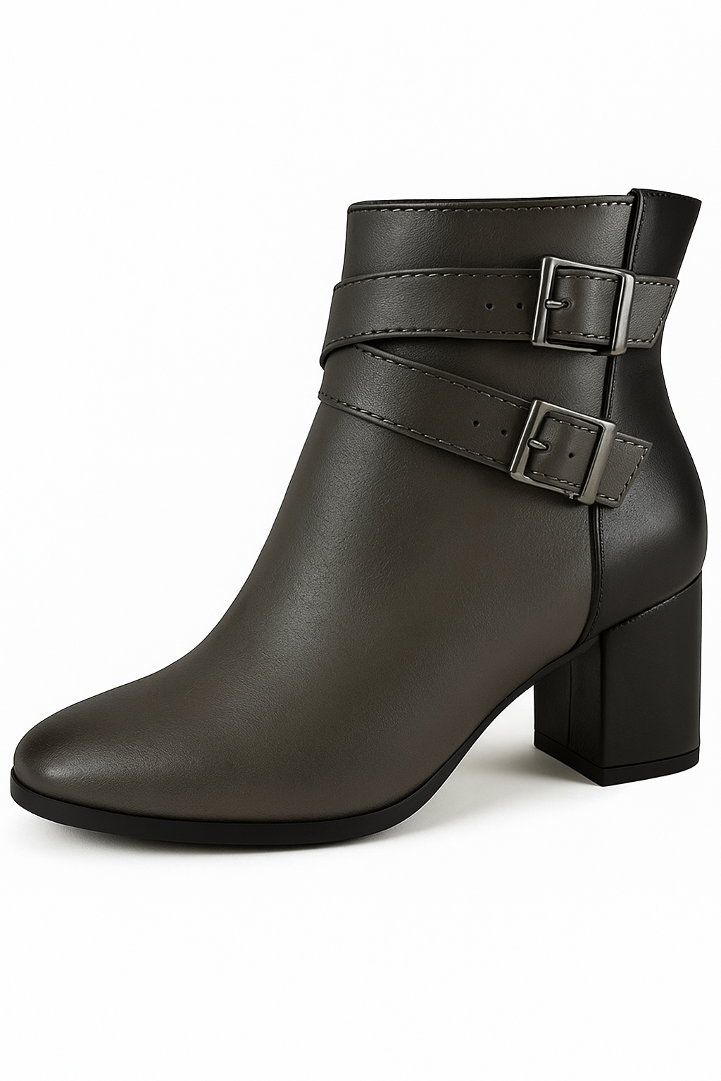 Ivy | Stivaletti alla Caviglia con Cinturini e Fibbia - Grigio - BOOTS Boots & Shoes Leather Boots - Concept Palermo