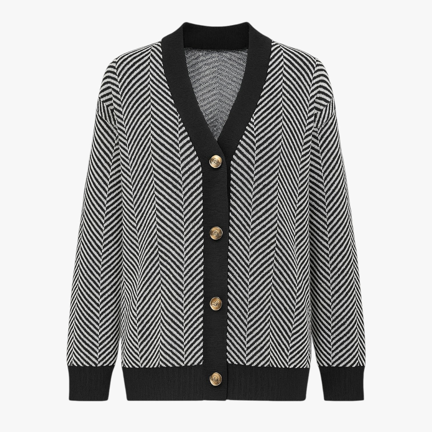Rebecca | Cardigan con scollo a V da donna - Leggero ed elegante per l'autunno - Gratis Nero - Sweater sweater women sweaters & cardigans - Concept Palermo