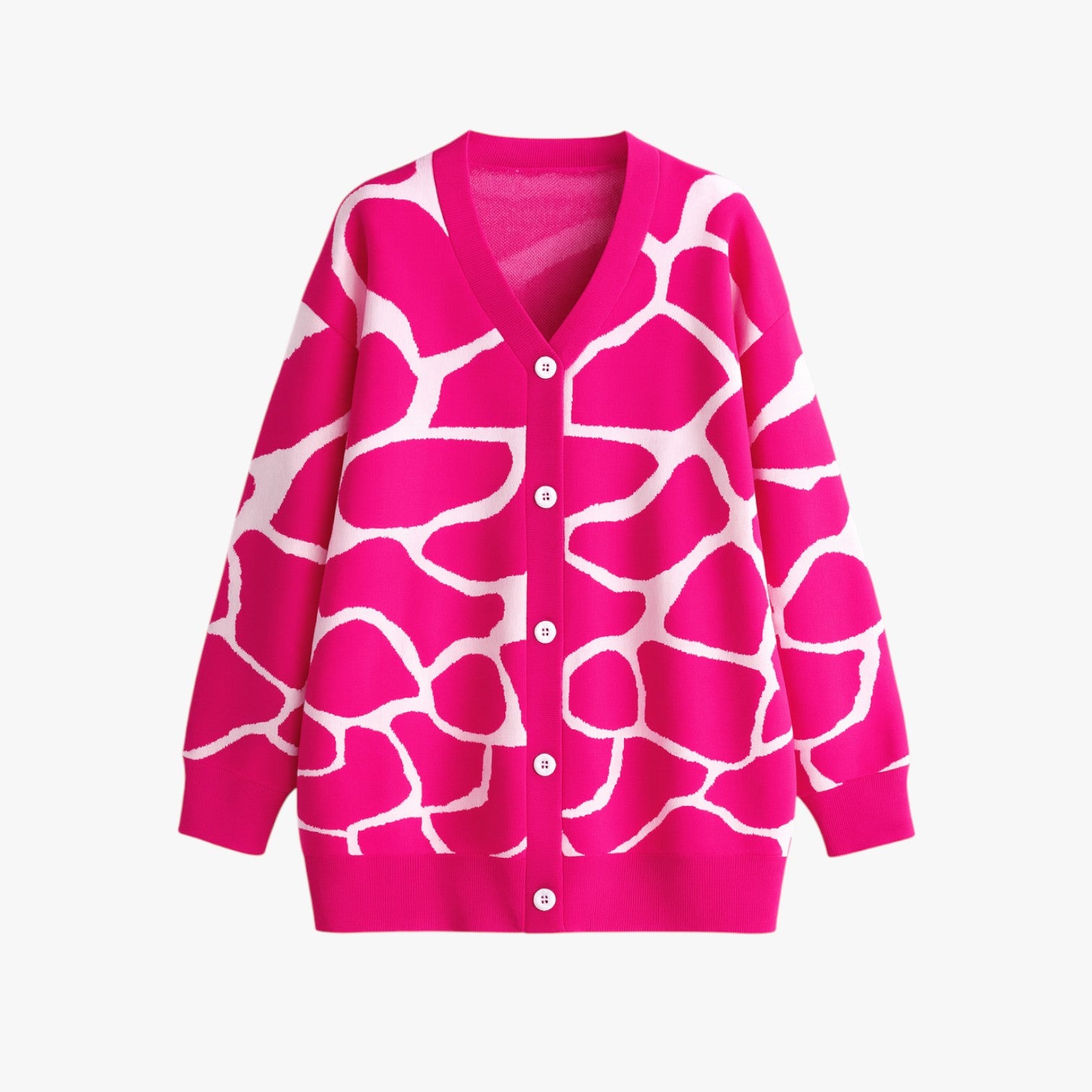Melanie | Cardigan chic a maglia larga – Eleganza leggera per l'autunno - Rosa rossa - Sweater sweater women sweaters & cardigans - Concept Palermo
