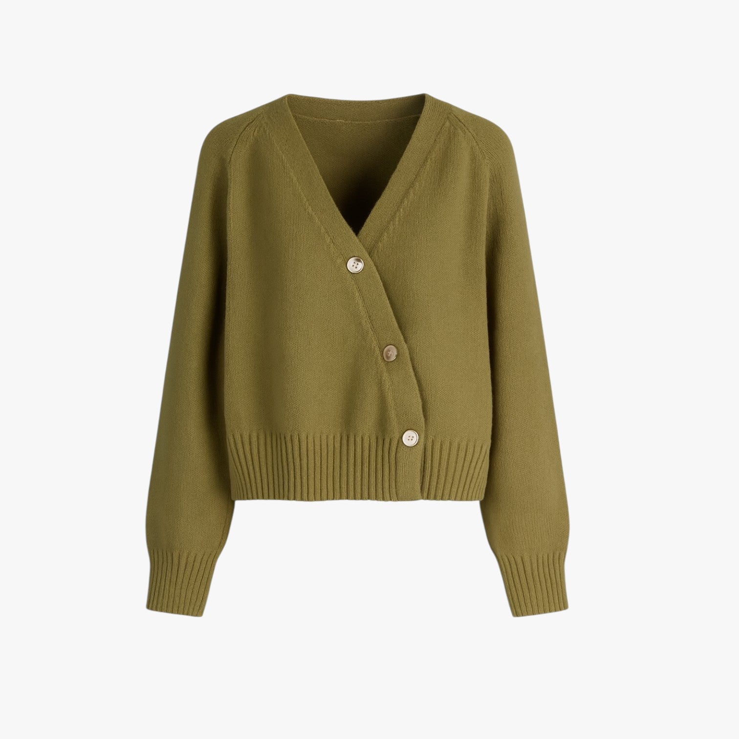 Leah | Cardigan in morbido cashmere con bottoni a spillo, eleganza oversize per la primavera e l'autunno - Personalizzabile Verde - Sweater sweater women sweaters & cardigans - Concept Palermo