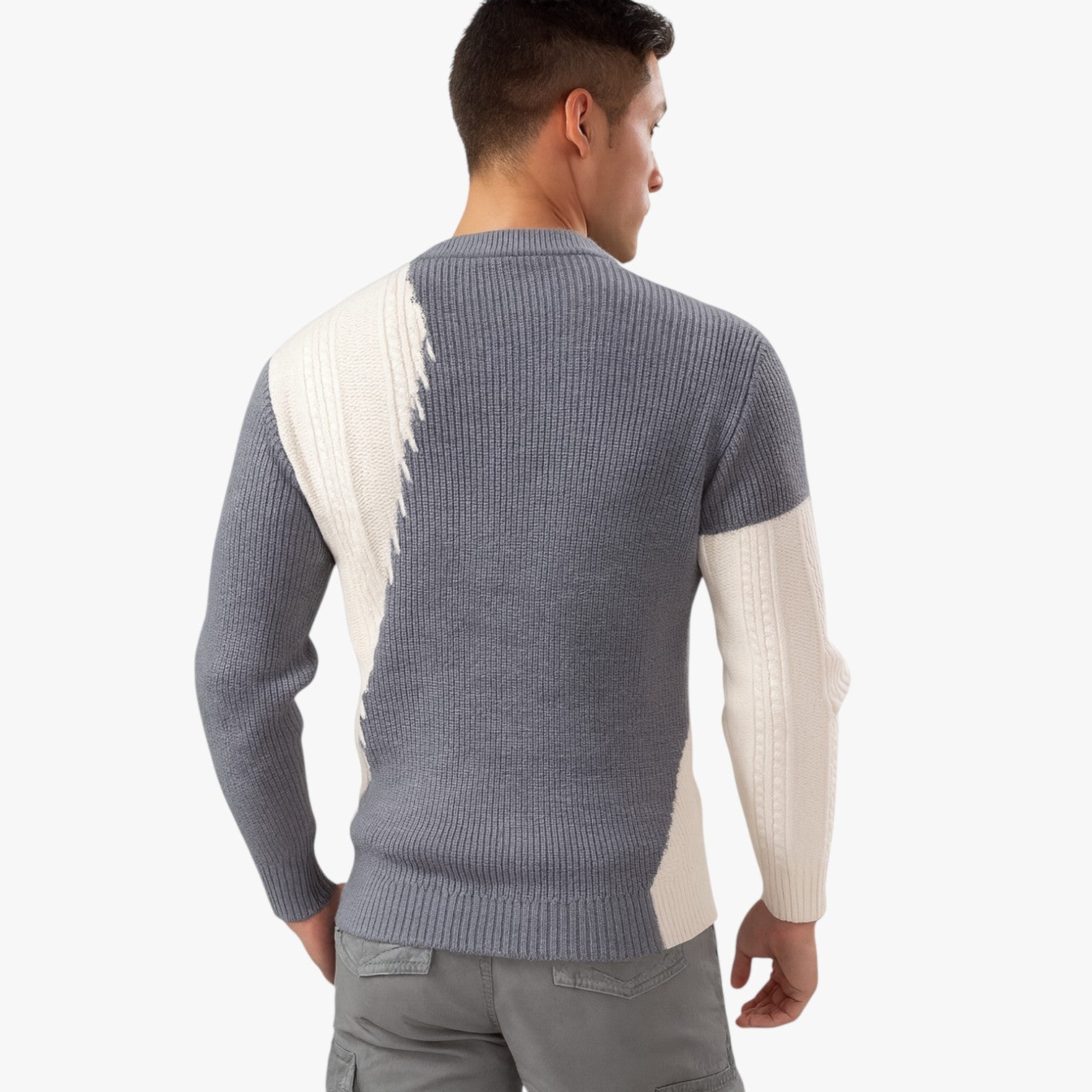 Felix | Maglione oversize da uomo, caldo ed elegante, color block, per l'autunno - - Sweater sweater men sweaters - Concept Palermo