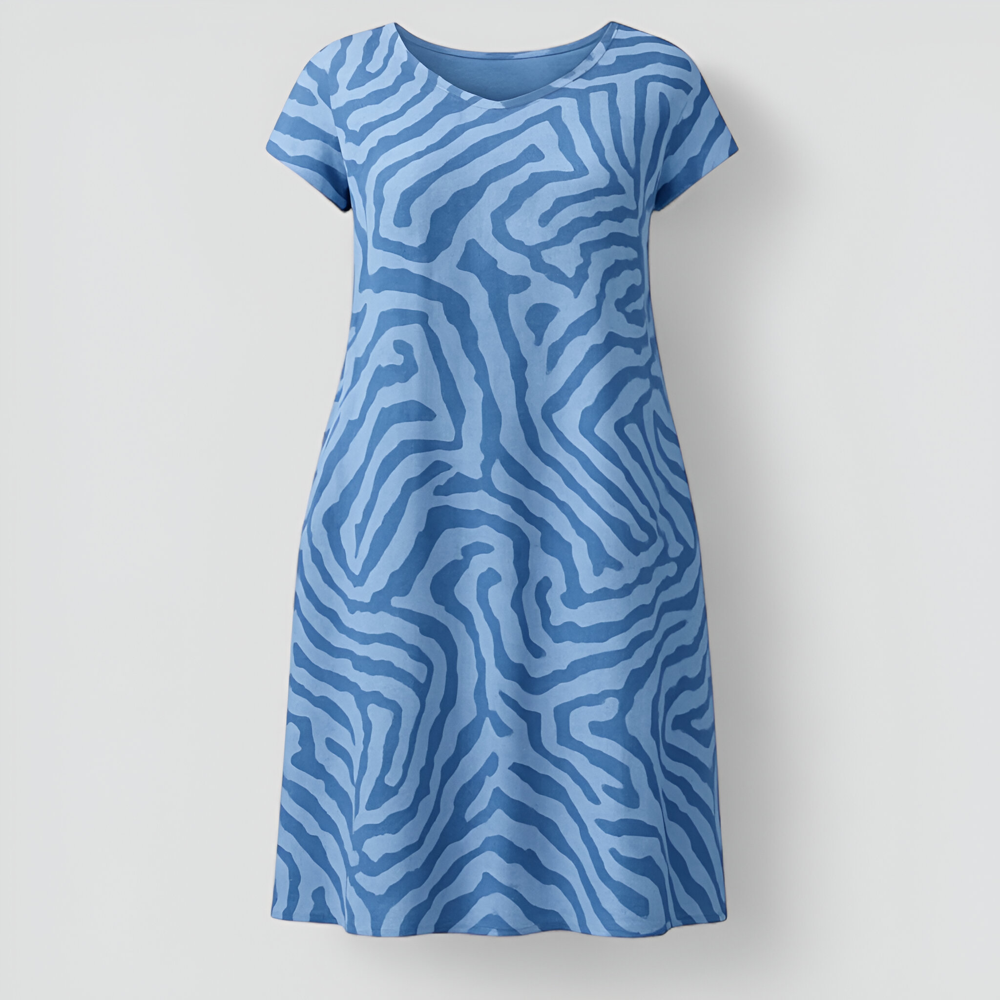 Oria | Abito Estivo Elegante Donna A-Line - Blu - abbigliamento estivo abito A-Line abito casual abito estivo fashion estate moda femminile stile estivo tessuto traspirante vestito comodo vestito donna vestito estivo - Concept Palermo