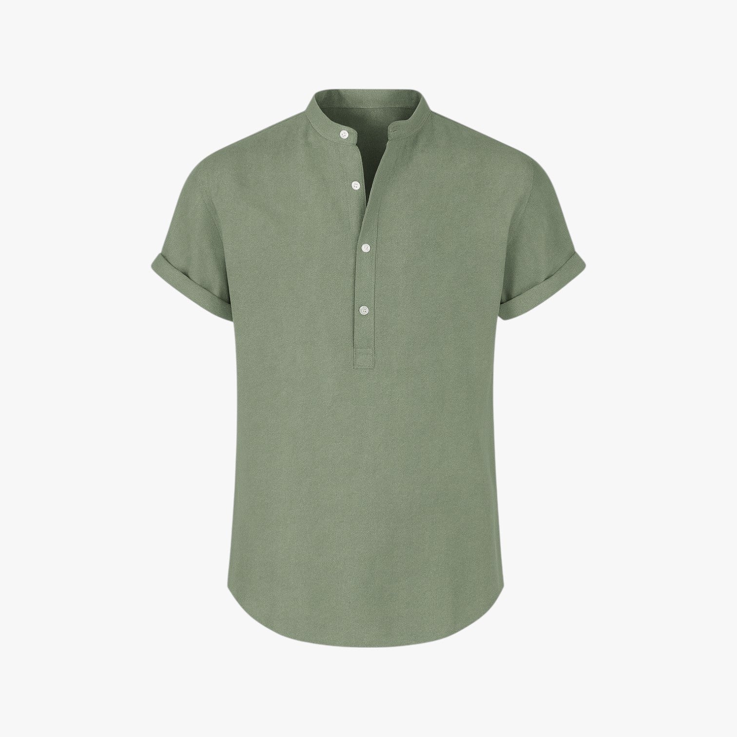 Albert | Camicia in lino da uomo - Leggerezza e stile per ogni giorno - Verde militare - clothes clothes men mentops Tops - Concept Palermo
