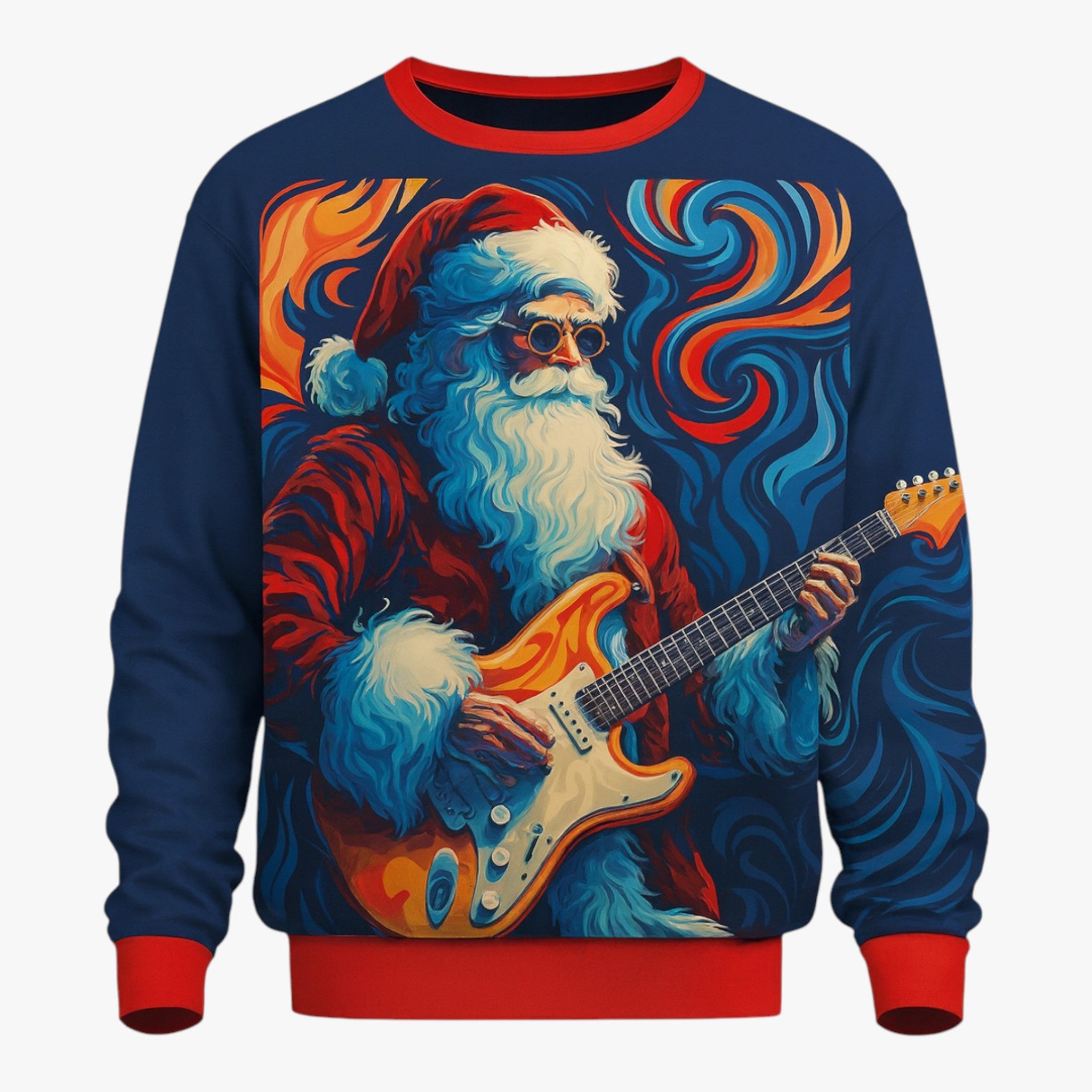Maglione Natalizio Confortevole da Uomo con Motivo Musicale Festivo per un'Atmosfera Accogliente - Design 3 - 3D-geprinte trui casual kerstmode feestdagen trui kerstsweater heren lange mouwen shirt muziekpatroon trui ronde hals sweater winter kleding heren - Concept Palermo