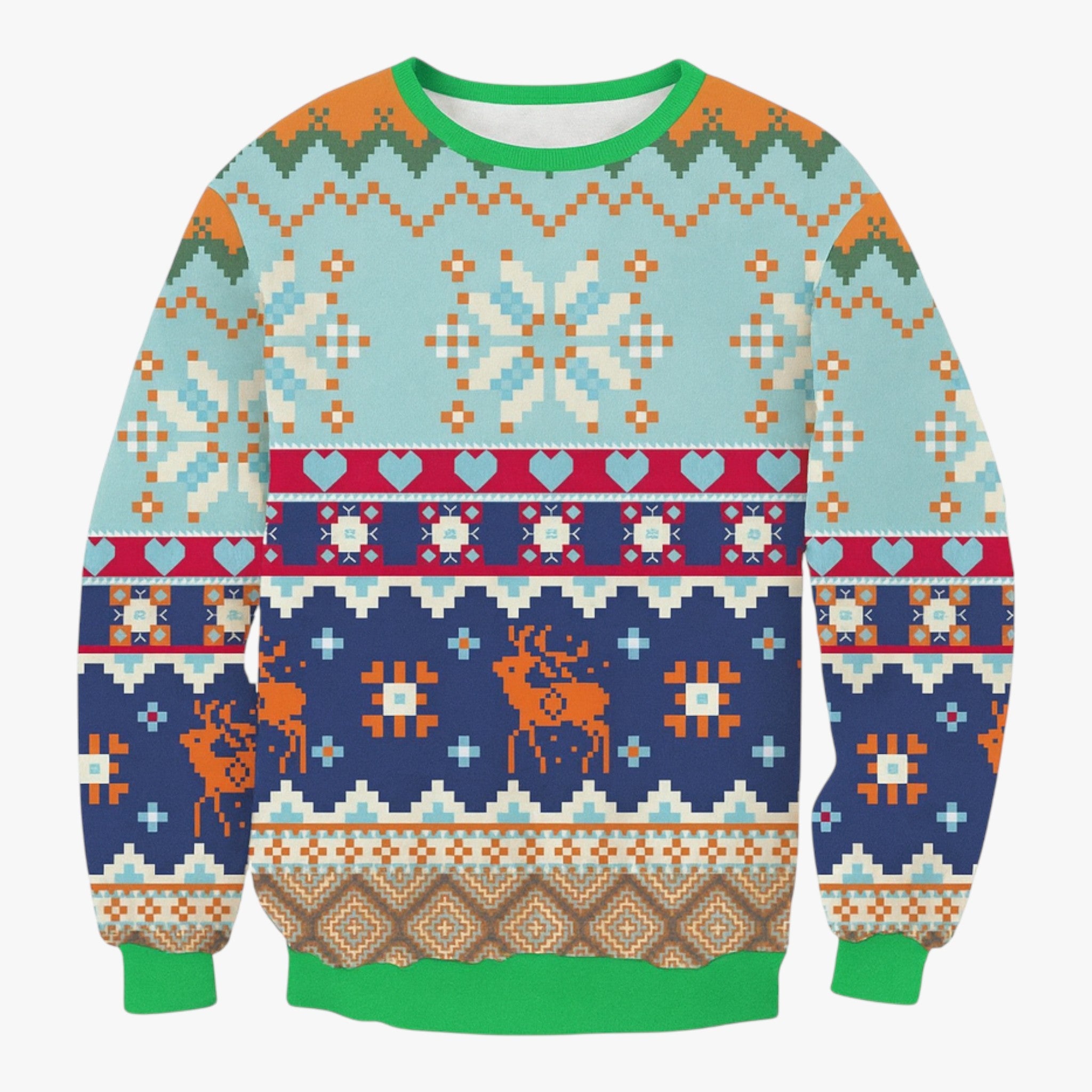 Maglione natalizio da uomo con stampa di renna carina per un look festivo - Maglia 5 - casual kerstoutfit feestelijke trui kersttrui heren machinewasbare trui sneeuwvlokprint trui trui voor kerstfeesten vakantie kleding heren vrolijke kersttrui warm en comfortabel zwarte trui met rendier - Concept Palermo