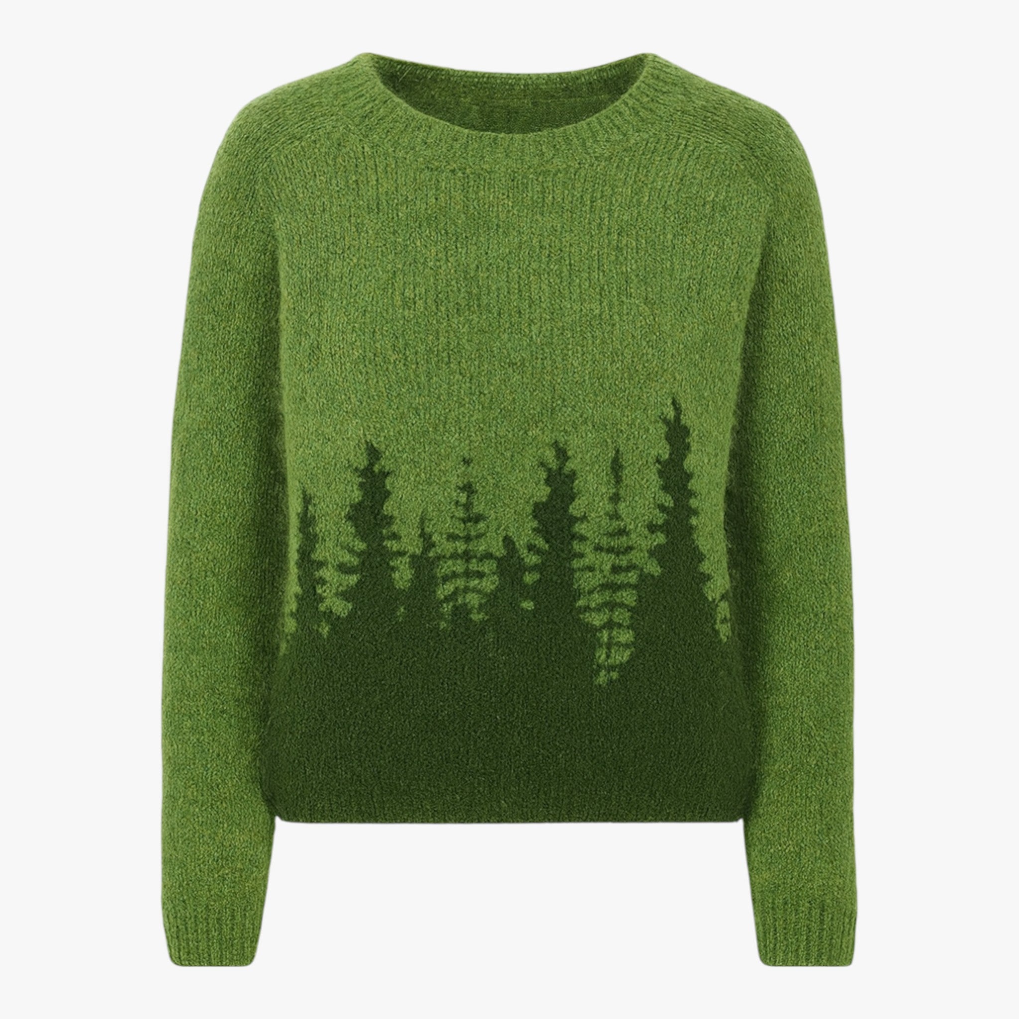 Juilia - Felpa Vintage Retro Esprit per un look unico e stile elegante - Verde Borchetti - knitted sweaters Retro sweaters sweaters - Concept Palermo