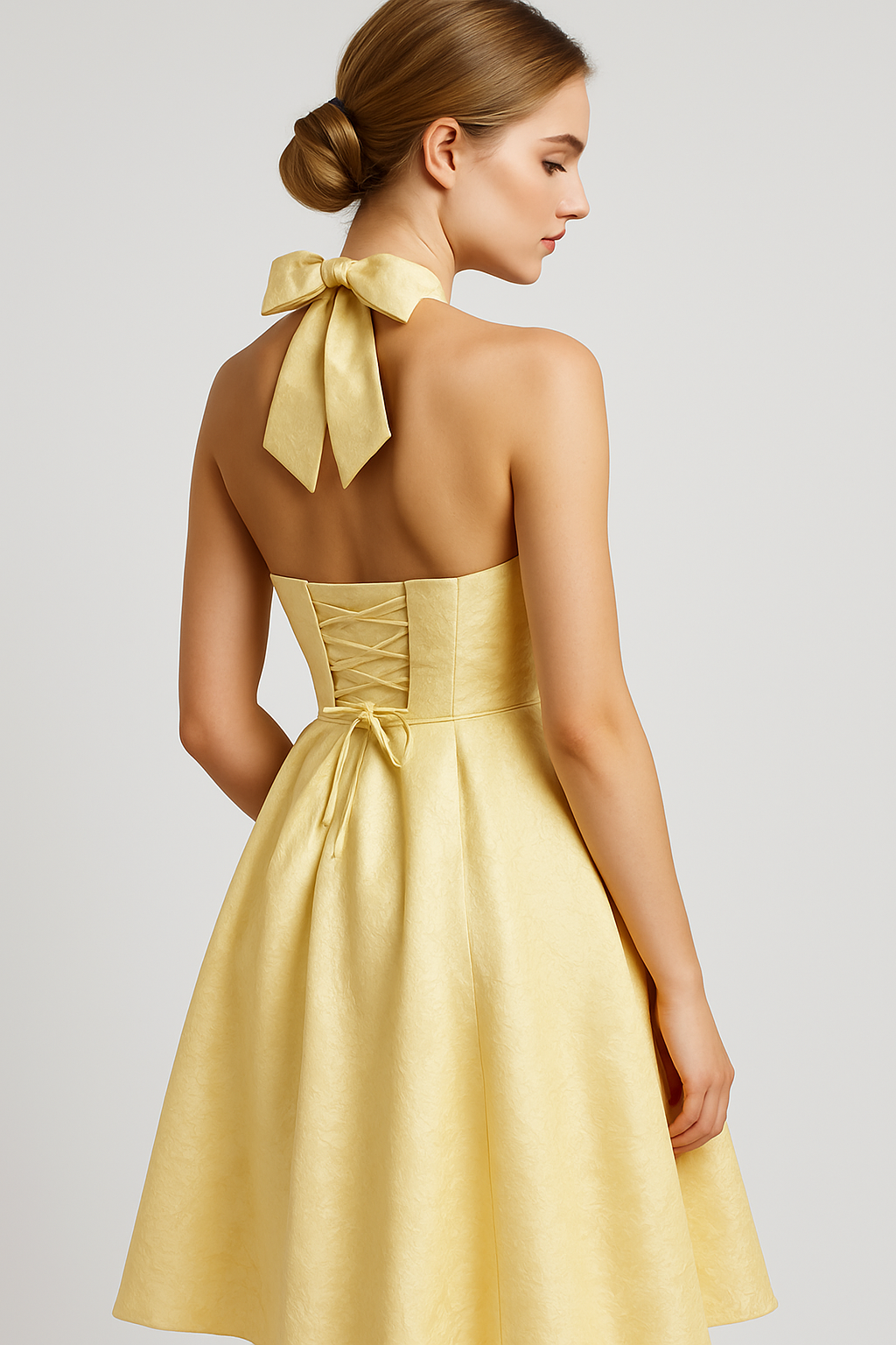 Adrianna | Abito Midi Elegante con Schiena Scoperta - - abito elegante abito midi corsetto gonna leggera look sofisticato moda femminile schiena scoperta tessuto luminoso vestito da cerimonia vestito per occasioni speciali - Concept Palermo