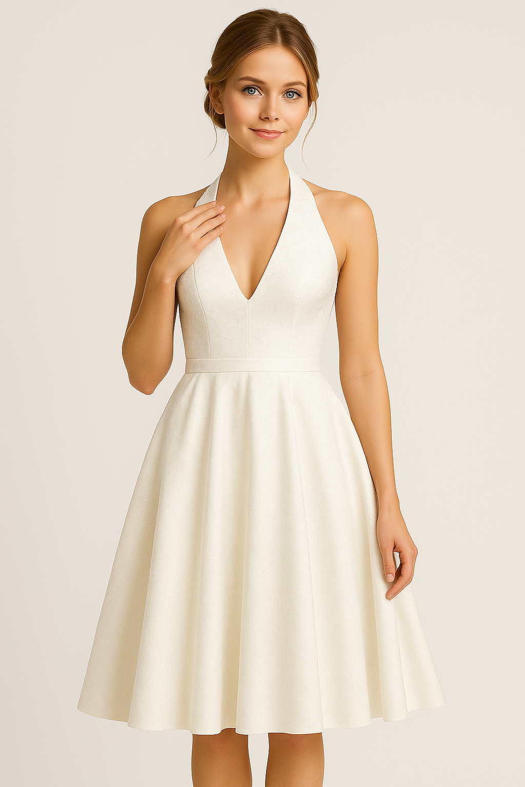 Adrianna | Abito Midi Elegante con Schiena Scoperta - - abito elegante abito midi corsetto gonna leggera look sofisticato moda femminile schiena scoperta tessuto luminoso vestito da cerimonia vestito per occasioni speciali - Concept Palermo