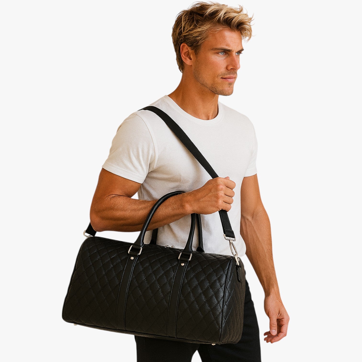 Jake | Borsa da weekend in pelle da uomo: elegante e spaziosa per ogni viaggio - - Bags mens bag Travel Bags - Concept Palermo