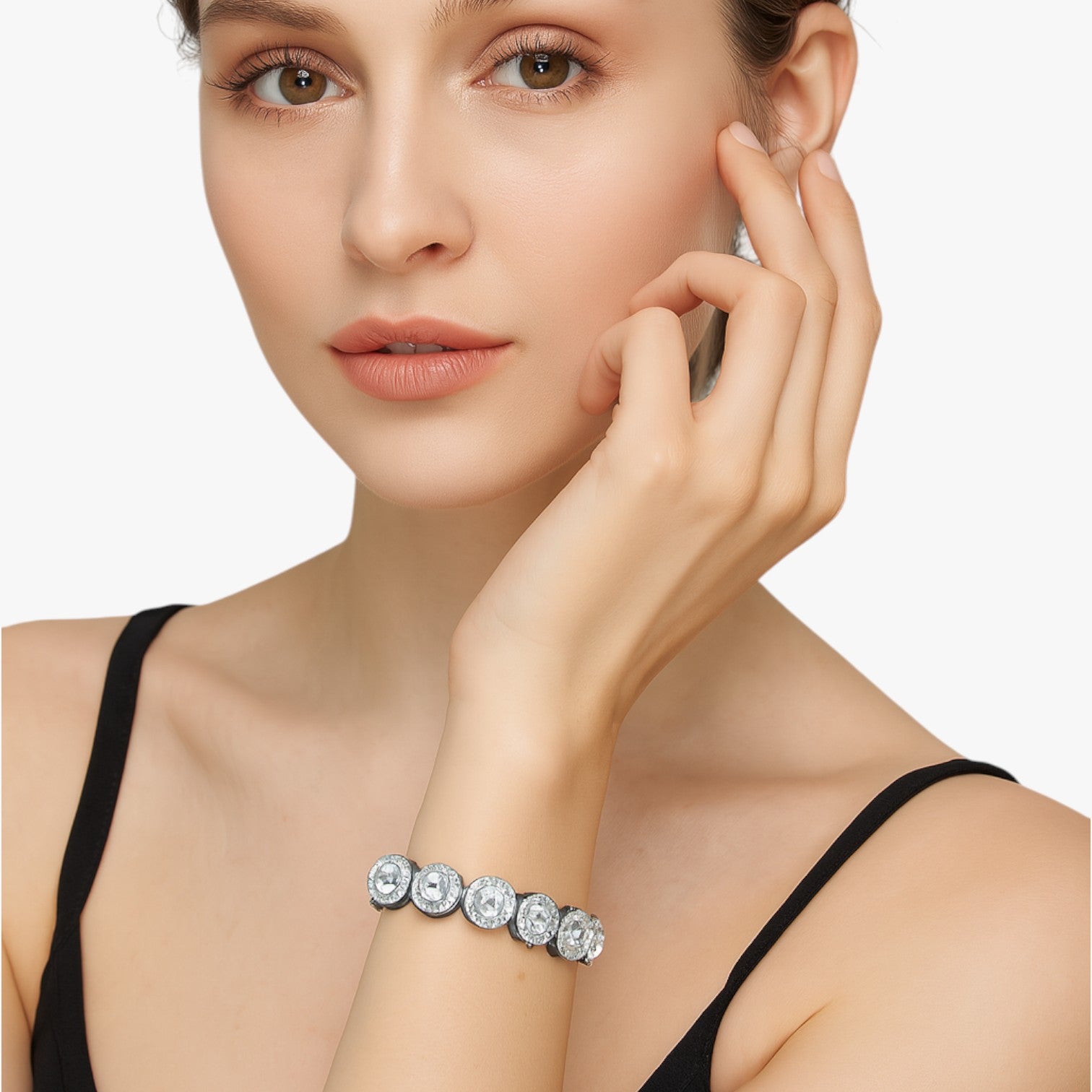 Emery | Bracciale Tennis con Ciondoli Cuore & Cristallo – Eleganza Hip Hop per Ogni Occasione - - BRACELET BRACELET FOR WOMEN BRACELETS bracelets for women women bracelets - Concept Palermo