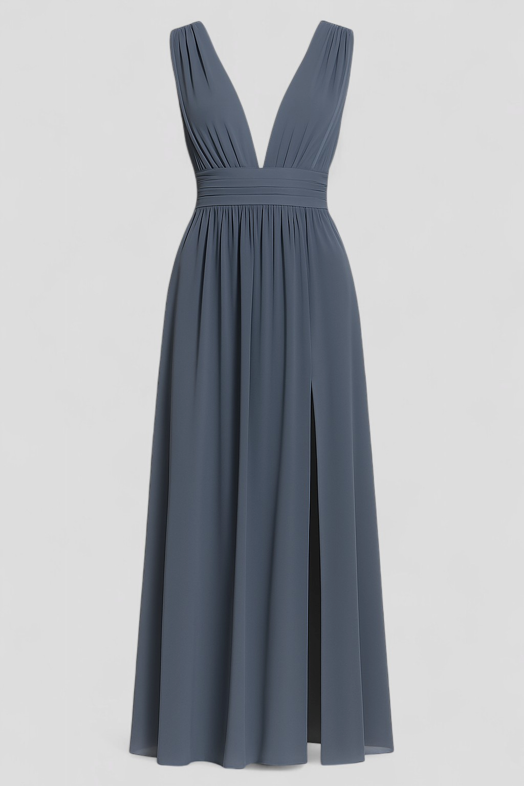 Adelina | Abito Elegante per Donna - Blu polveroso - abbigliamento di alta qualità abbigliamento formale abiti eleganti abito da sera abito lungo moda donna rochie da cerimonia stile e comfort vestiti per eventi speciali vestito sofisticato - Concept Palermo