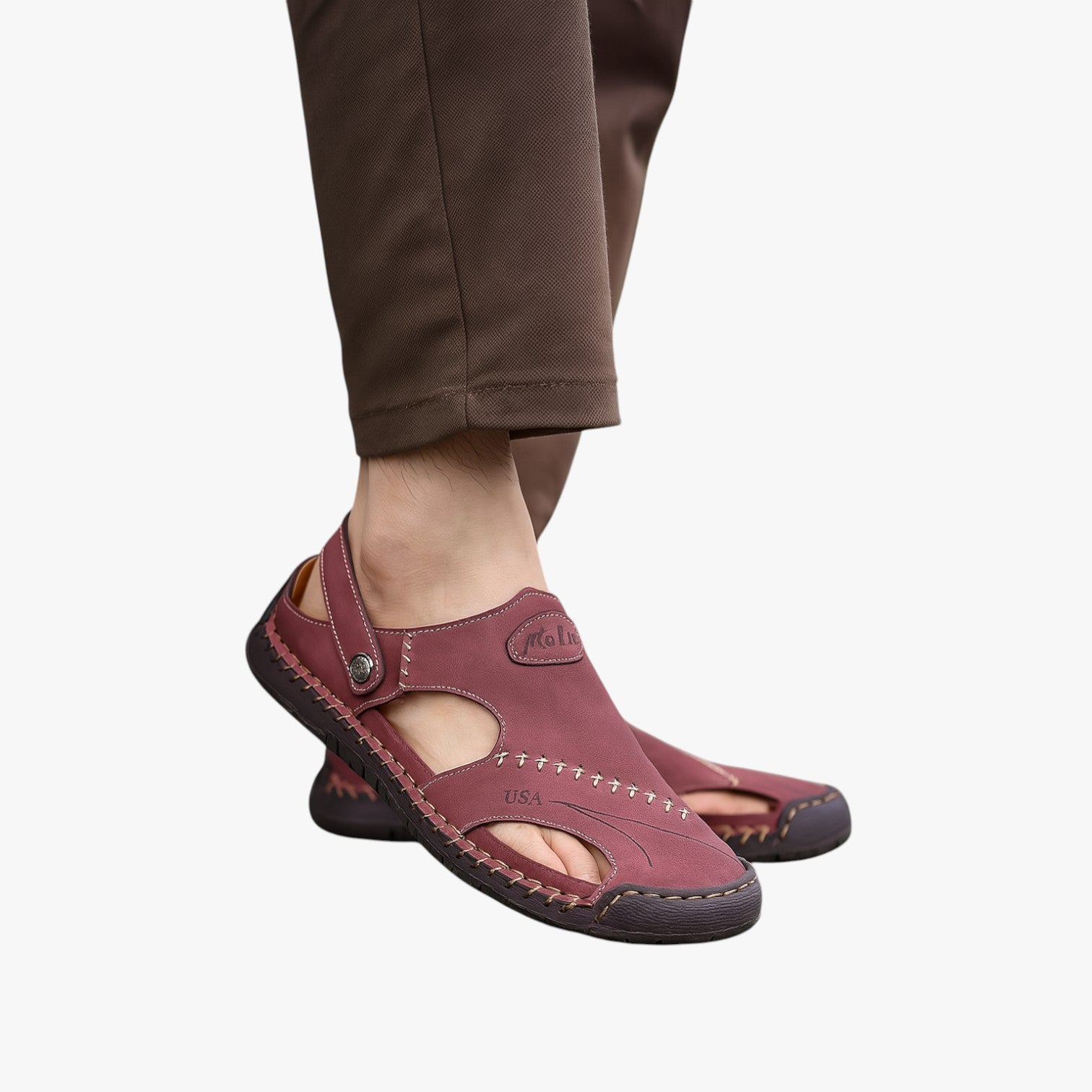 Owen | Sandali estivi da uomo - Pelle traspirante e suola antiscivolo per un tocco di stile - - casual sandals stylish sandals women sandals - Concept Palermo