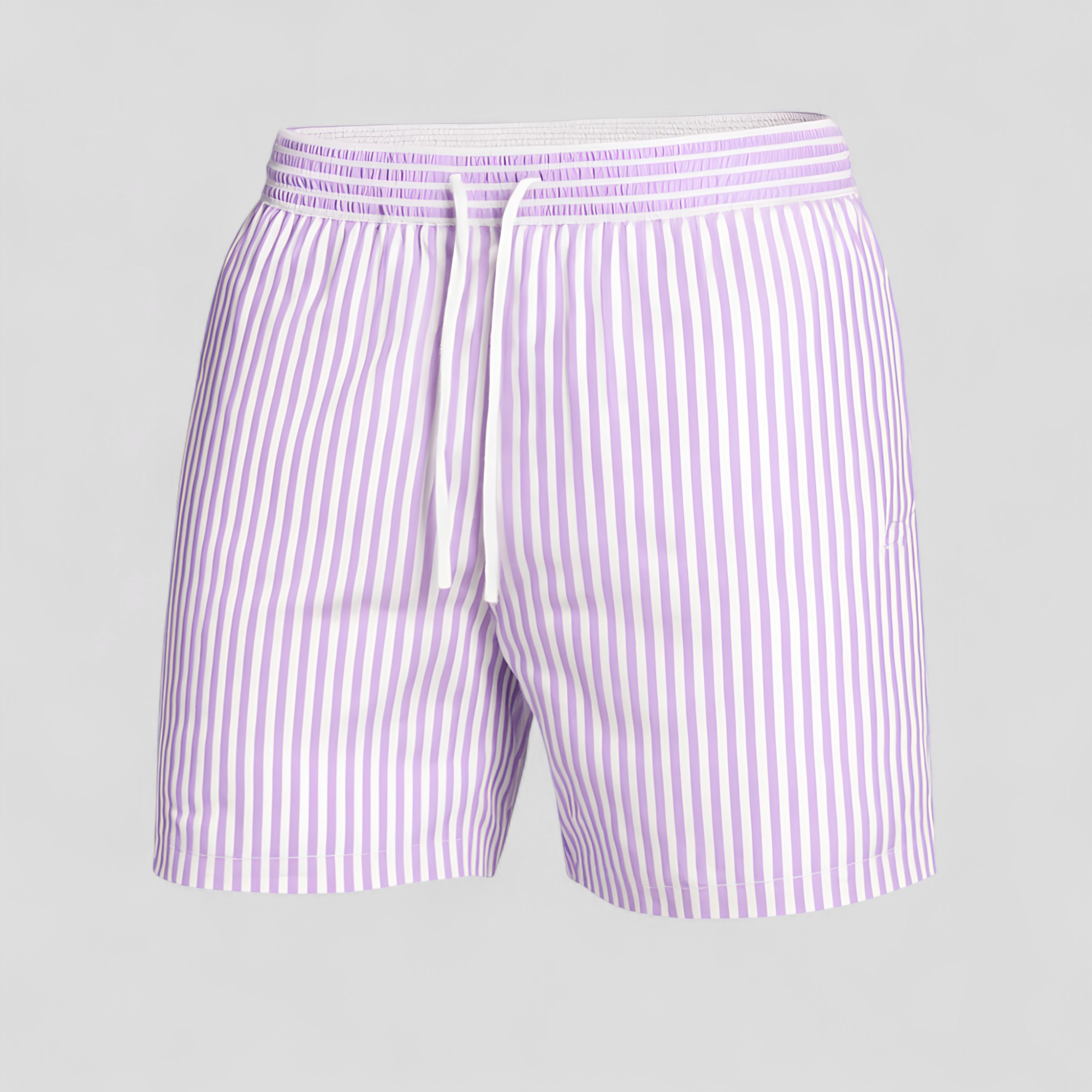 Nico | Costume Uomo Stripes Confortevole Estivo - Rosa Blush - abbigliamento piscina costumi a righe costumi da bagno uomo costumi da mare costumi da spiaggia costumi estivi moda estiva shorts da bagno stile marittimo tessuto ad asciugatura rapida - Concept Palermo