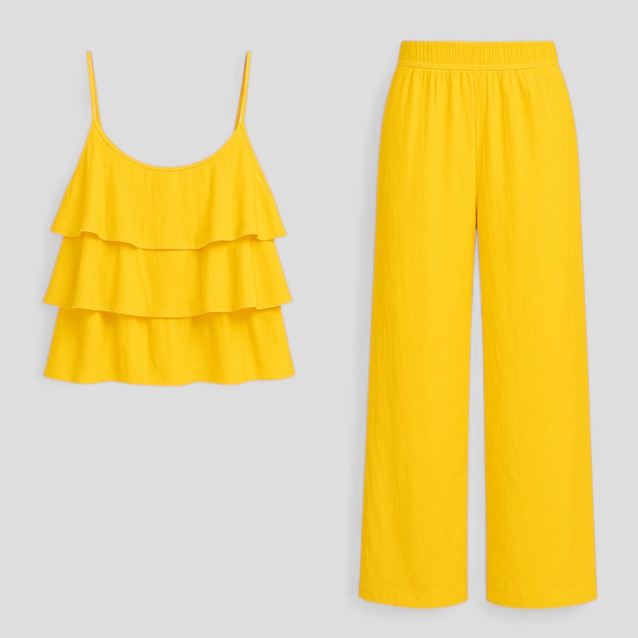 Caterina | Coordinato Elegante Donna per Ogni Occasione - Giallo - abbigliamento formale abbigliamento trendy coordinato elegante look raffinato moda confortevole outfit versatili set di abbigliamento stile e comfort tessuti di alta qualità vestiti casual - Concept Palermo