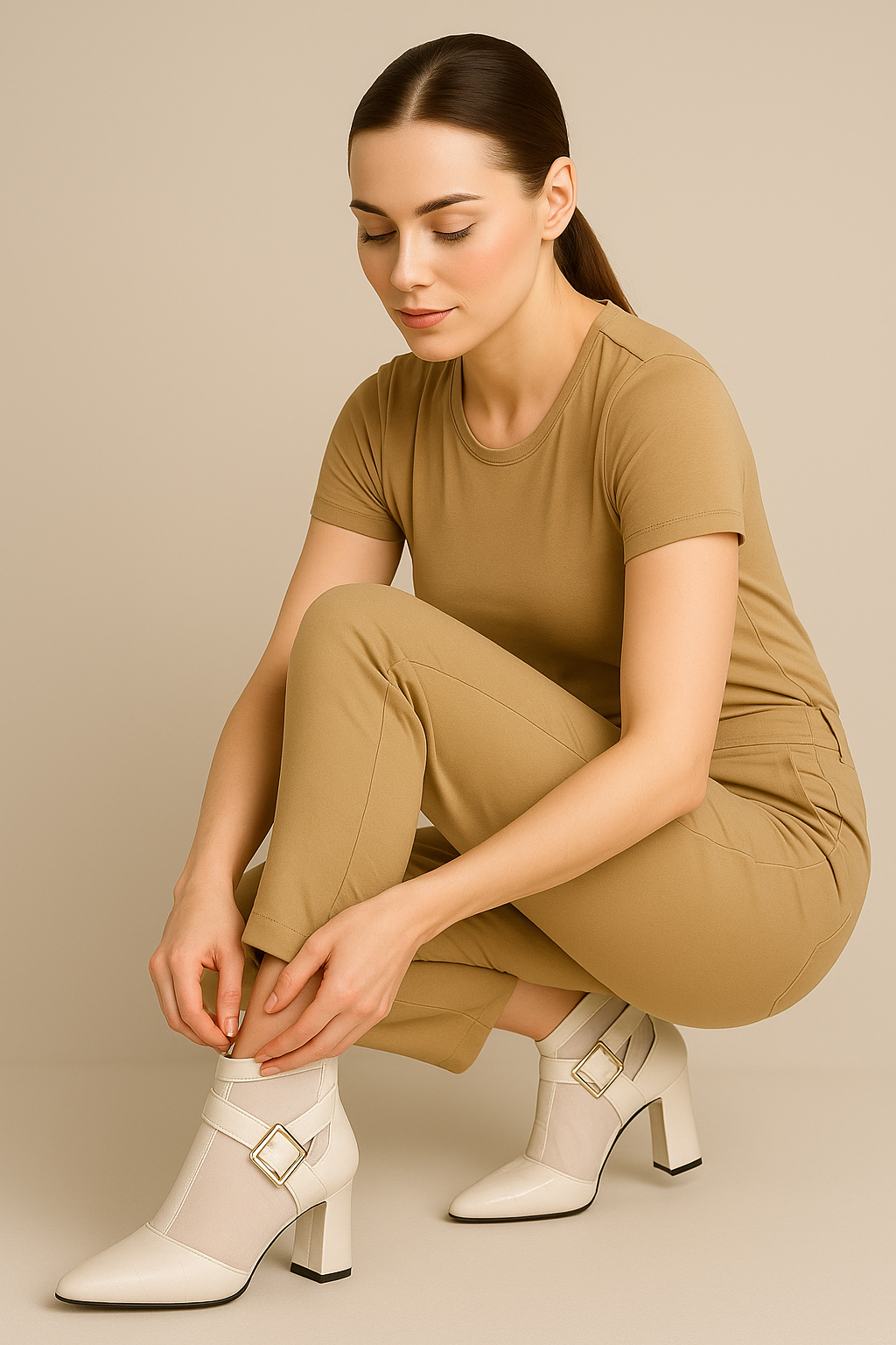 Arielle | Stivaletti Estivi con Rete Trasparente e Cinturino a Fibbia - - BOOTS Boots & Shoes shoes shoes for women shoes woman Shoes women woman shoes summer 2025 womens shoes - Concept Palermo