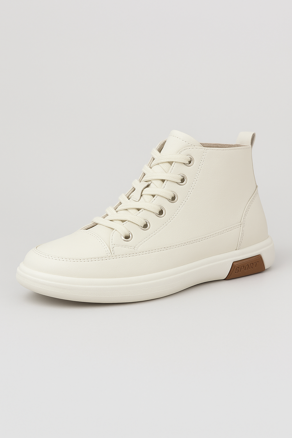 Lina | Sneakers casual a metà polpaccio con cuciture pulite - Beige - shoes shoes for women Shoes women sneakers - Concept Palermo
