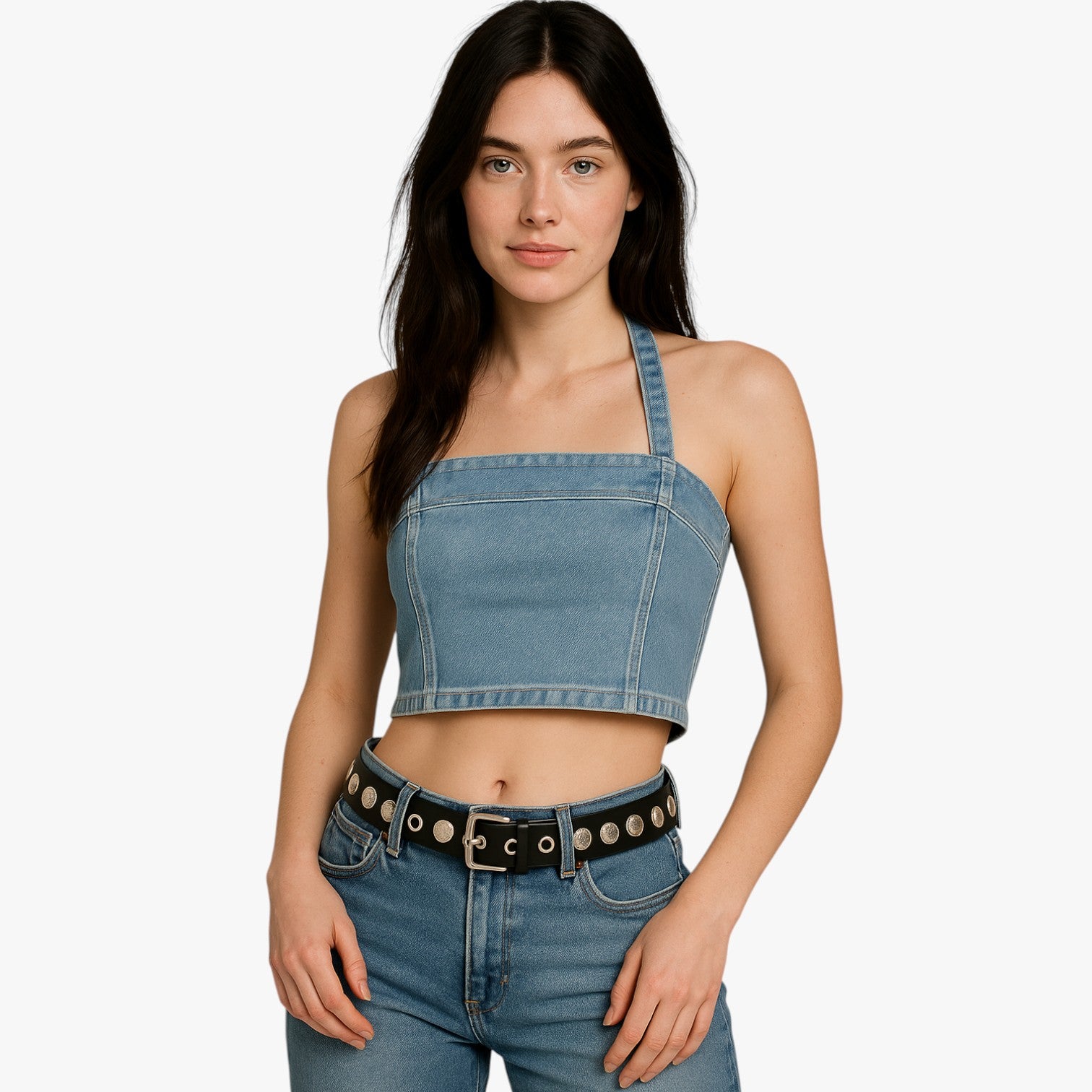 Belen | Cintura punk in pelle con borchie unisex - - Belts waist belt for women Womens belt - Concept Palermo