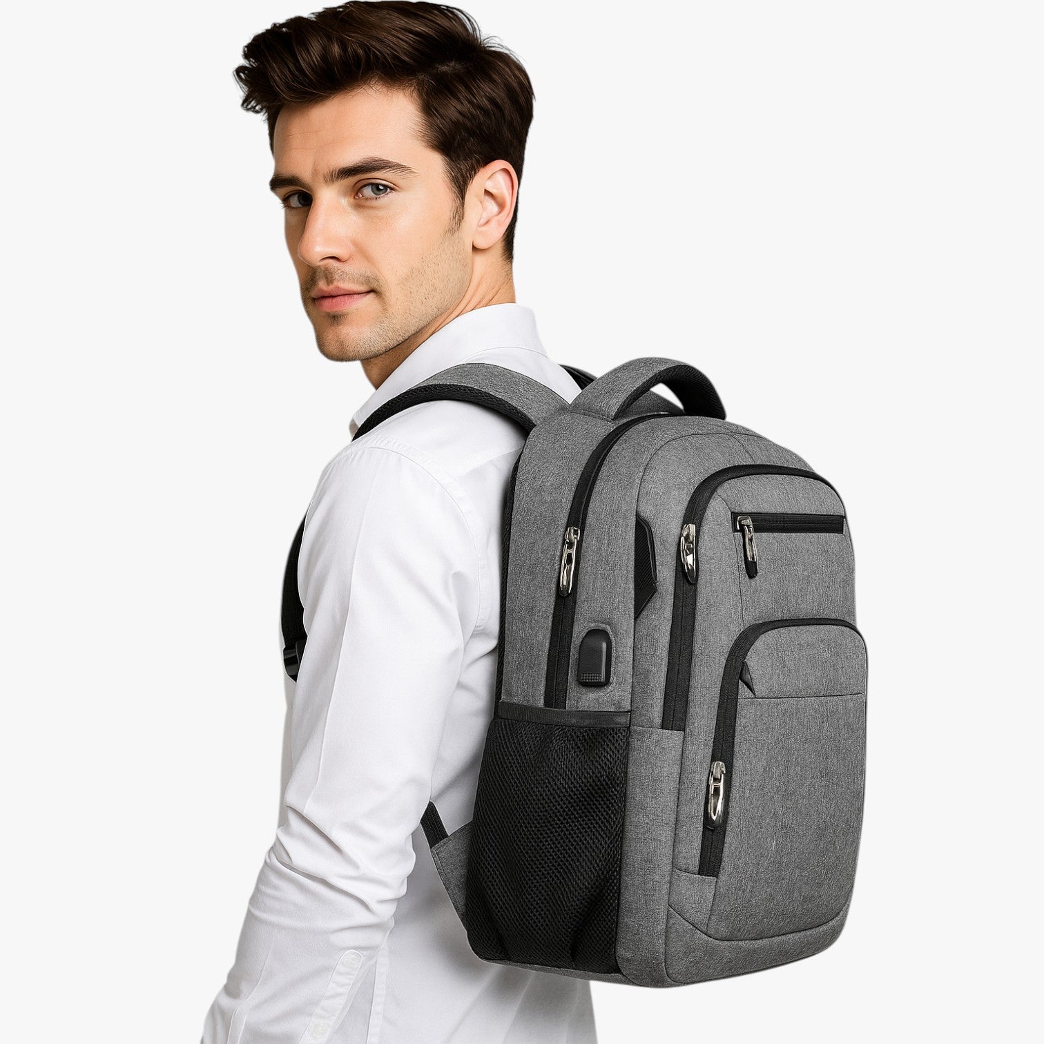 Charlie | Zaino Impermeabile Multiuso con Porta USB Grande Capacità per Viaggi e Lavoro - - bag Bags bags for men mens bag - Concept Palermo